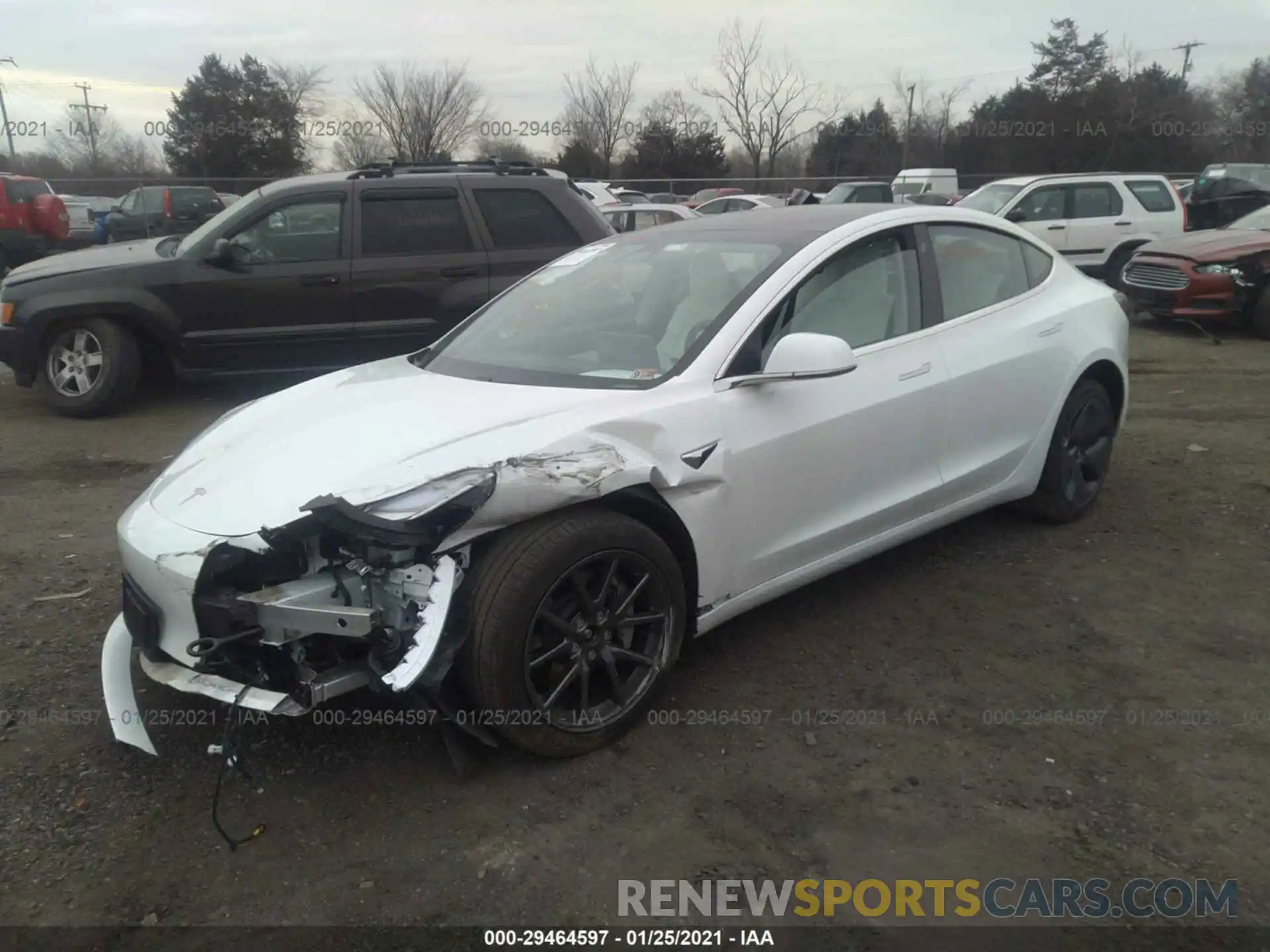 2 Photograph of a damaged car 5YJ3E1EB3LF791340 TESLA MODEL 3 2020