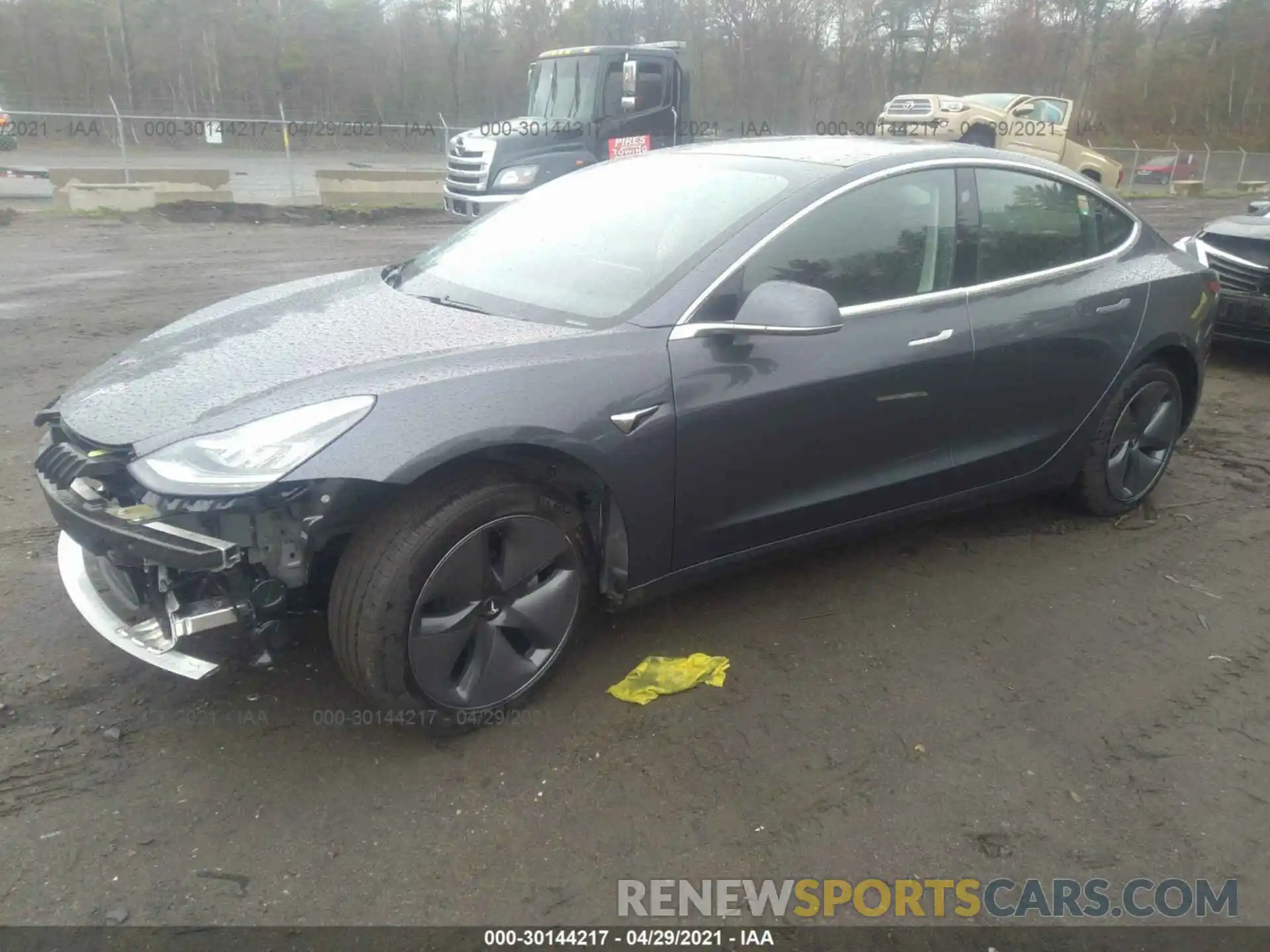 2 Photograph of a damaged car 5YJ3E1EB3LF793573 TESLA MODEL 3 2020