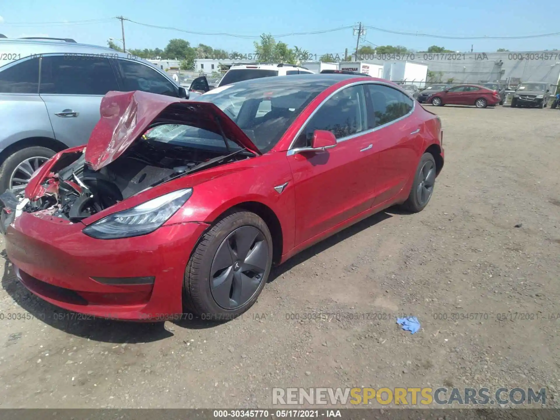 2 Photograph of a damaged car 5YJ3E1EB3LF794884 TESLA MODEL 3 2020