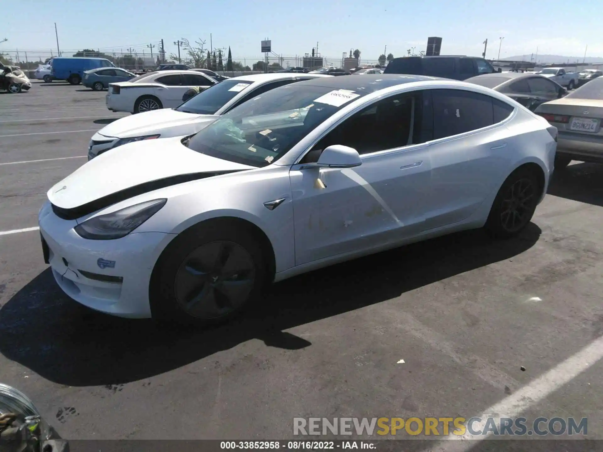 2 Photograph of a damaged car 5YJ3E1EB3LF800408 TESLA MODEL 3 2020