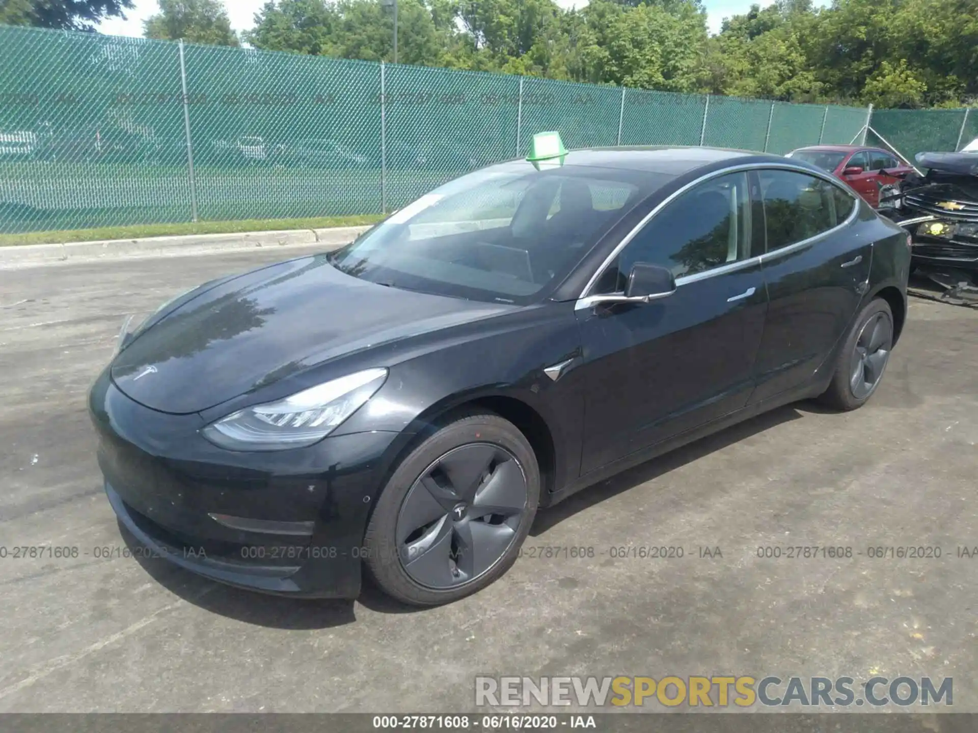 2 Photograph of a damaged car 5YJ3E1EB4LF599733 TESLA MODEL 3 2020