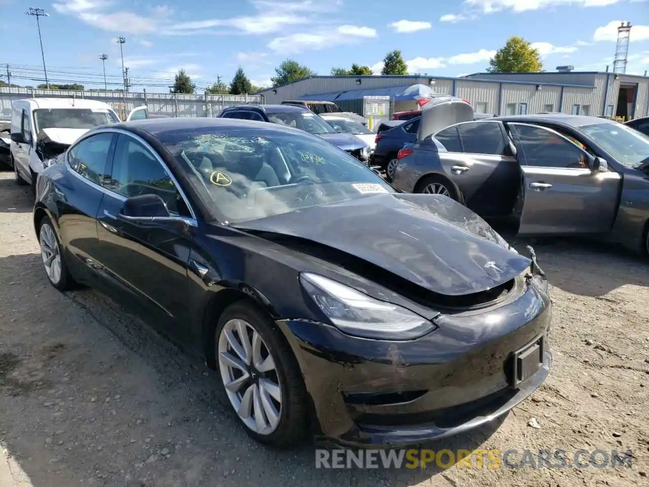 1 Photograph of a damaged car 5YJ3E1EB4LF600668 TESLA MODEL 3 2020