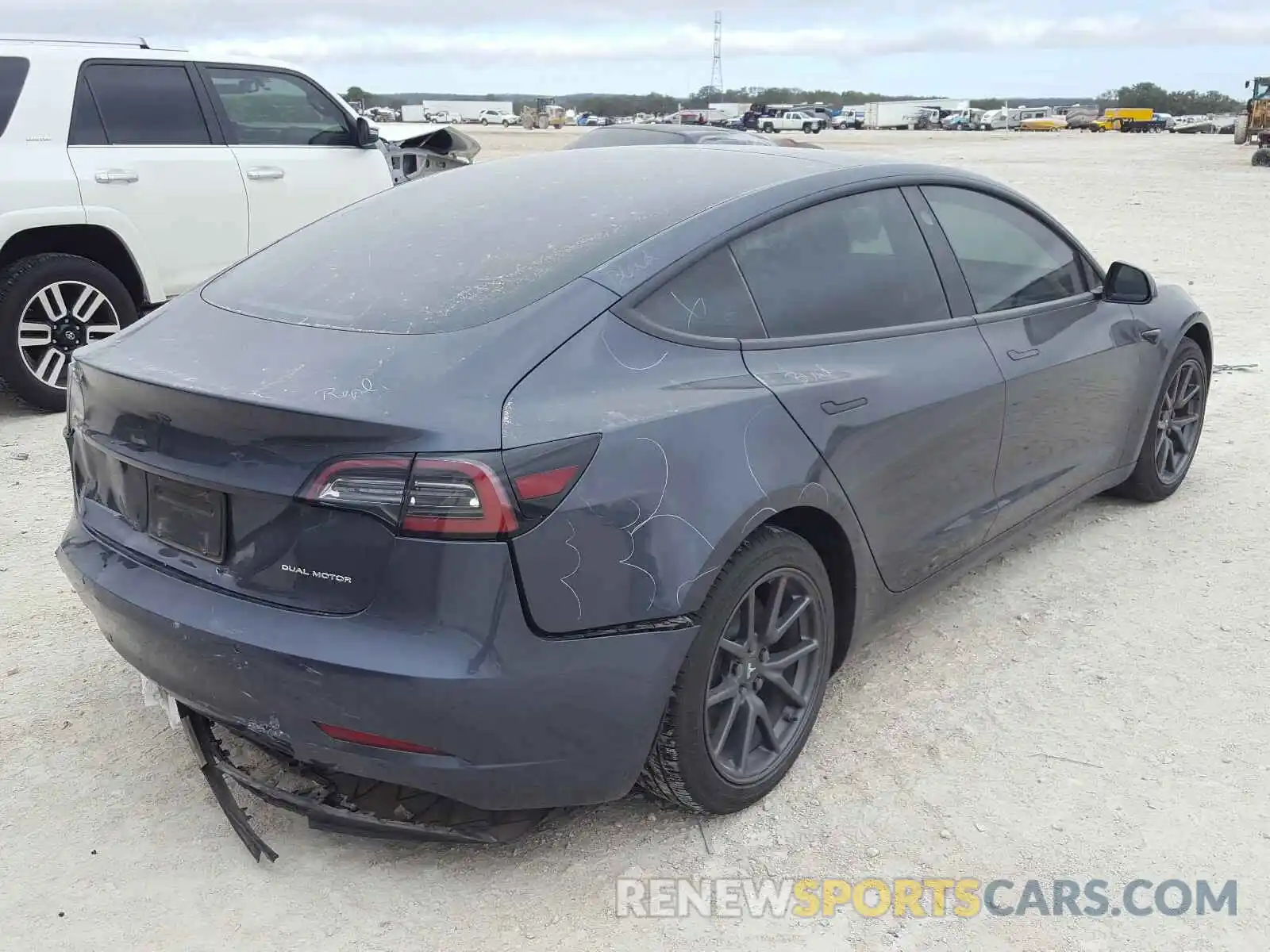 4 Photograph of a damaged car 5YJ3E1EB4LF616739 TESLA MODEL 3 2020