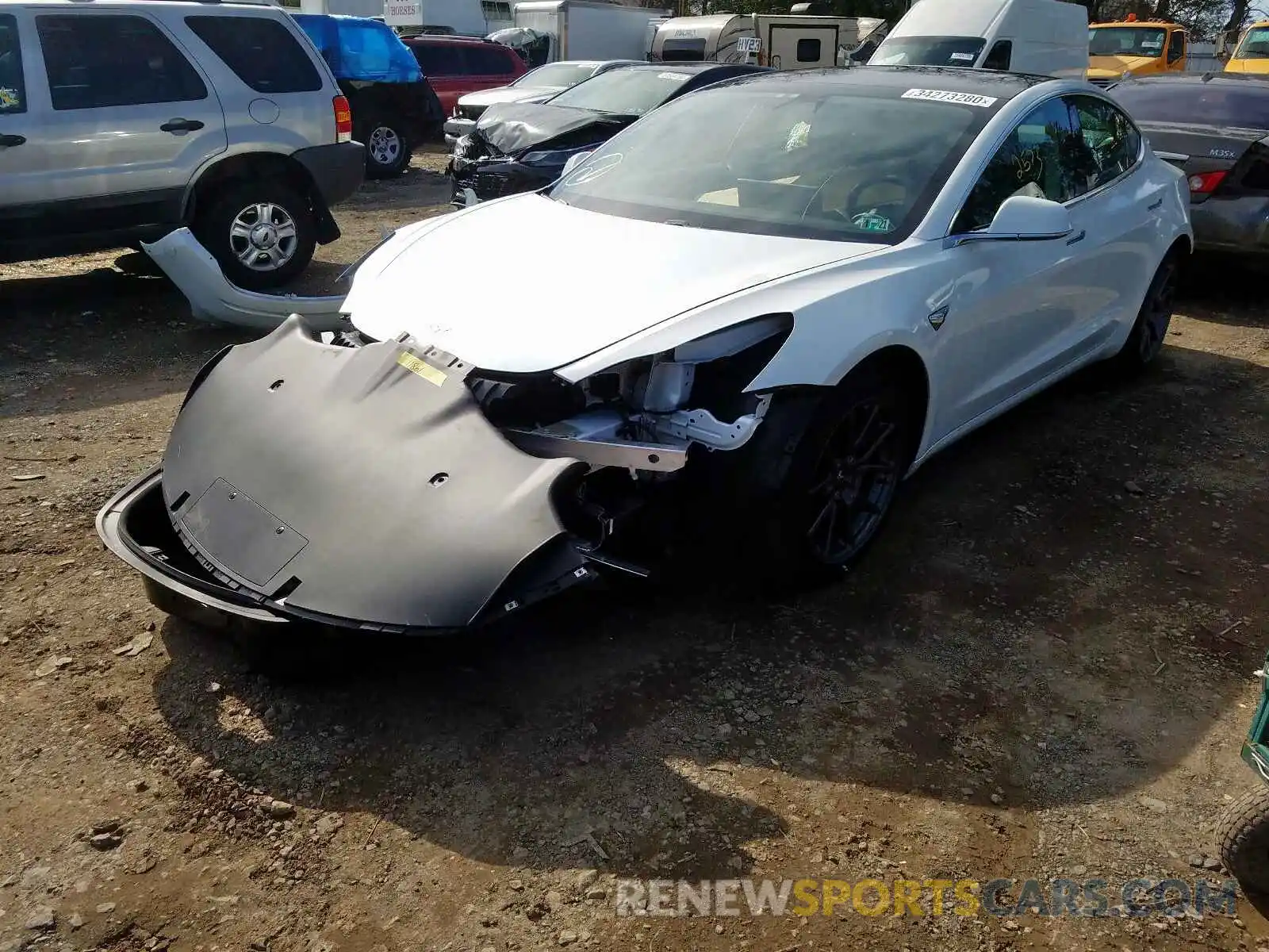 2 Photograph of a damaged car 5YJ3E1EB4LF618281 TESLA MODEL 3 2020