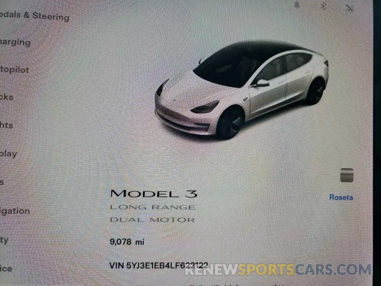 8 Фотография поврежденного автомобиля 5YJ3E1EB4LF622122 TESLA MODEL 3 2020