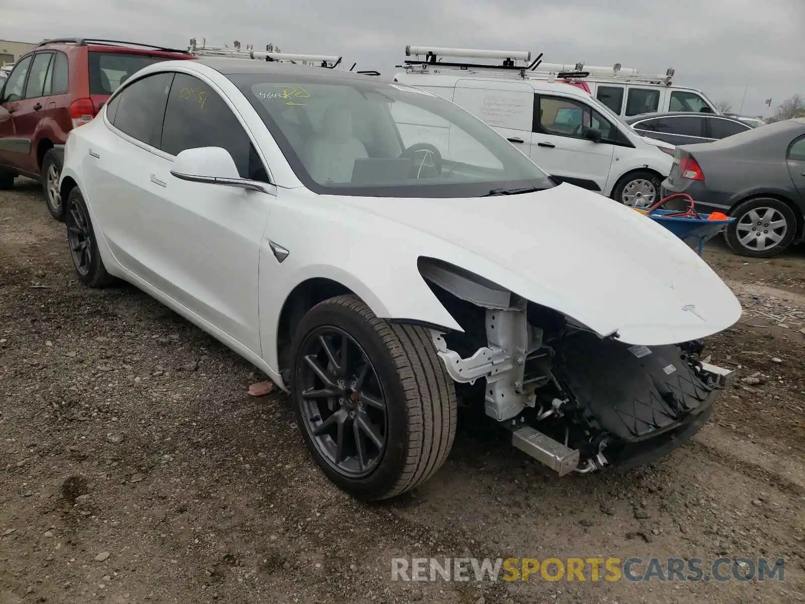 1 Photograph of a damaged car 5YJ3E1EB4LF622279 TESLA MODEL 3 2020