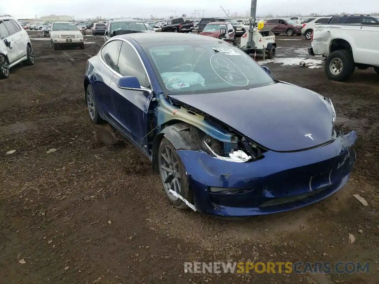 1 Photograph of a damaged car 5YJ3E1EB4LF636277 TESLA MODEL 3 2020