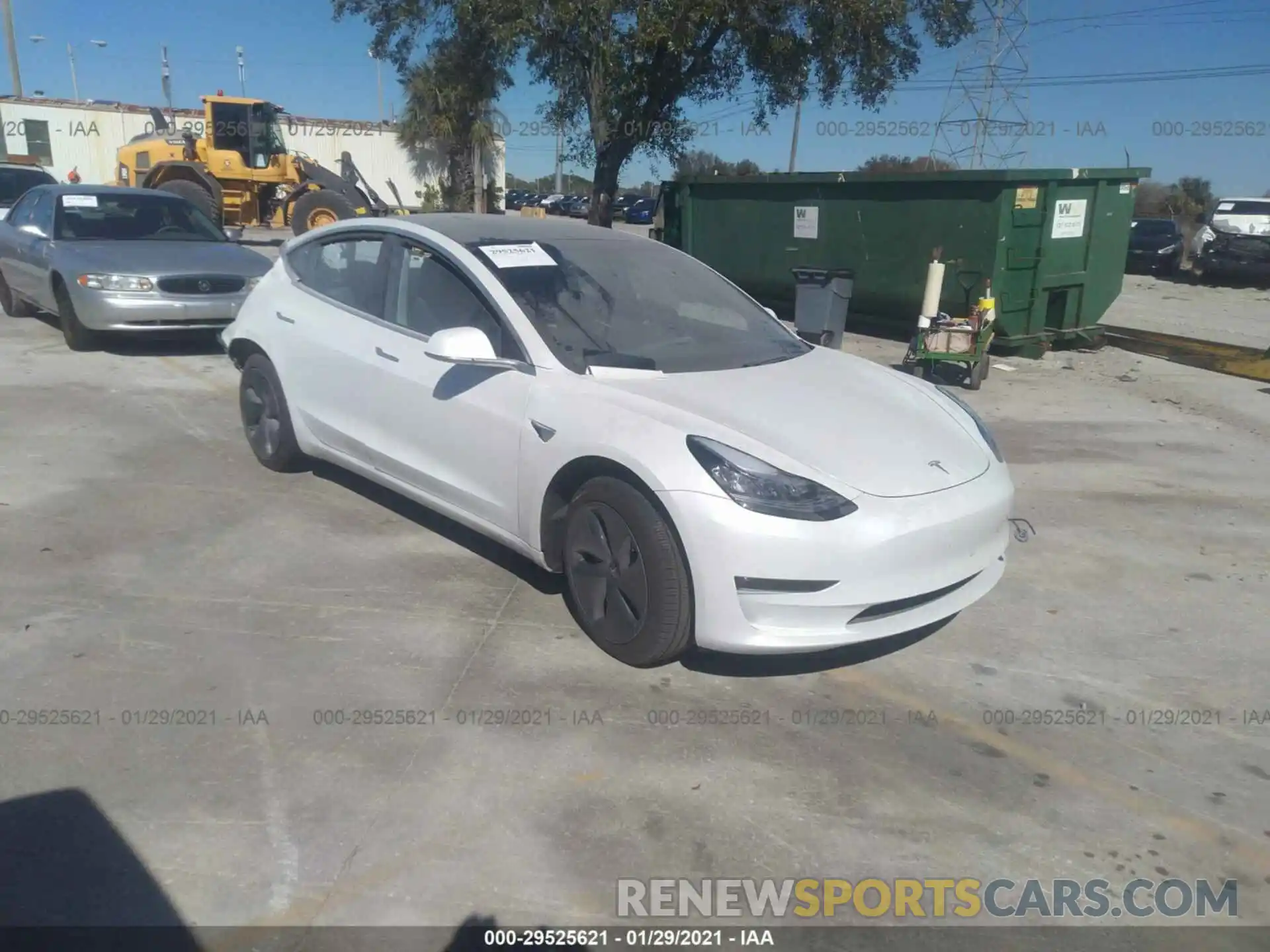 1 Photograph of a damaged car 5YJ3E1EB4LF637610 TESLA MODEL 3 2020