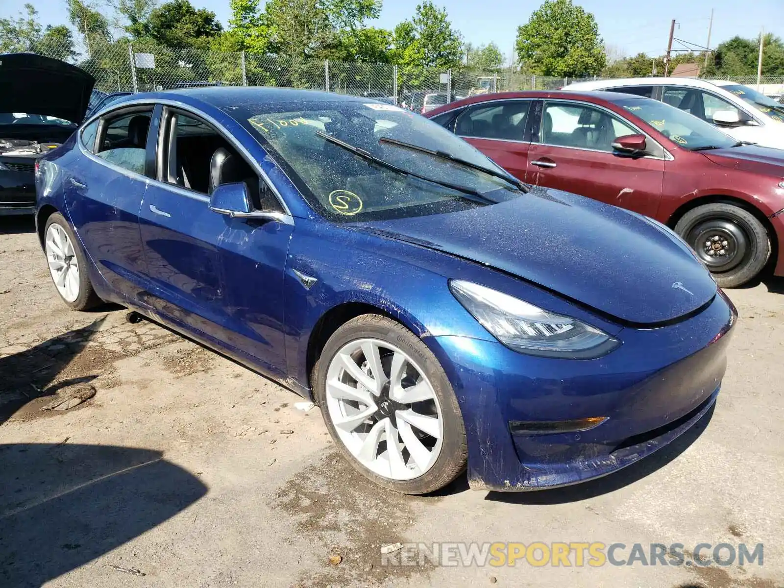 1 Photograph of a damaged car 5YJ3E1EB4LF646369 TESLA MODEL 3 2020