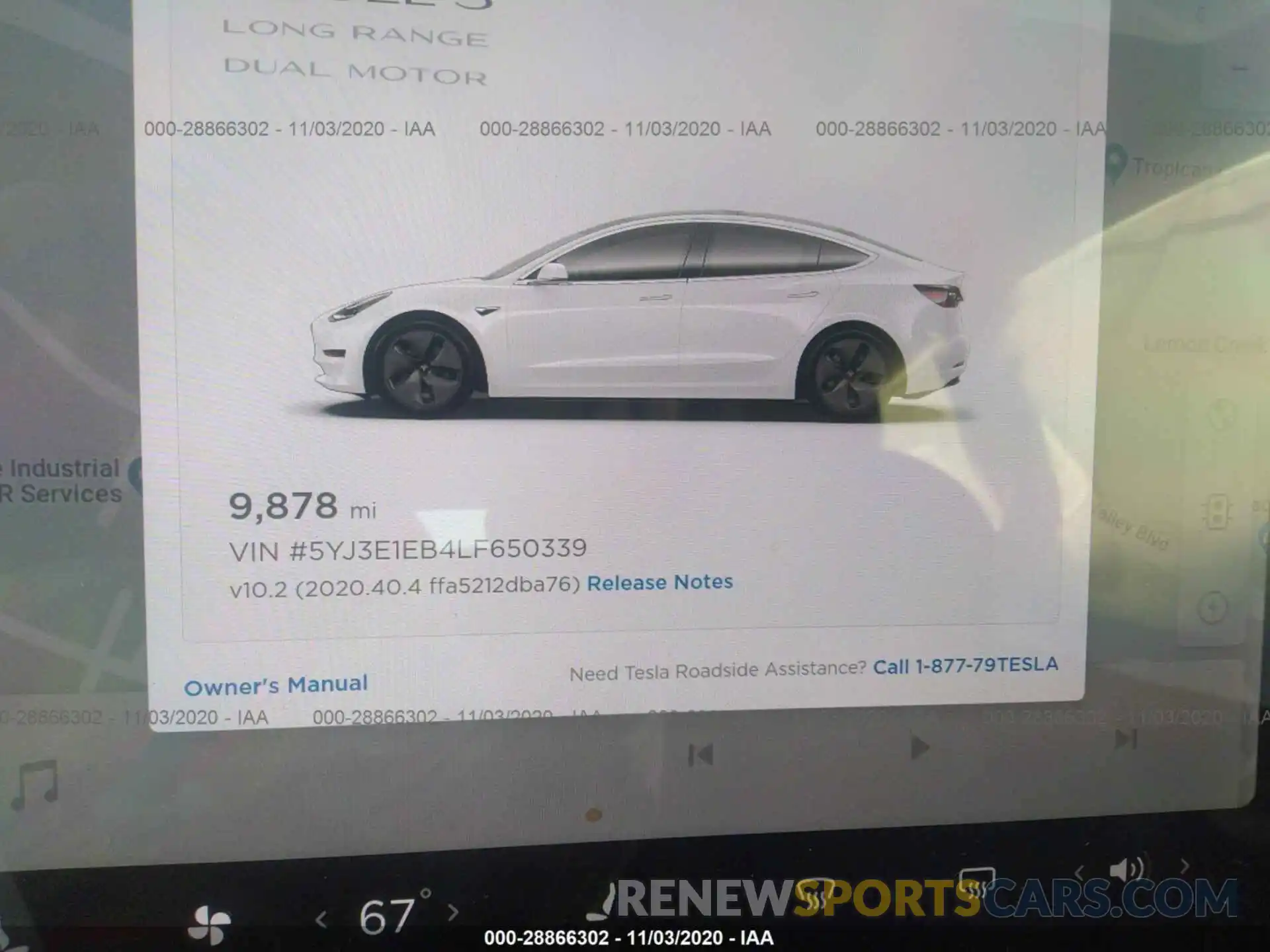 7 Фотография поврежденного автомобиля 5YJ3E1EB4LF650339 TESLA MODEL 3 2020