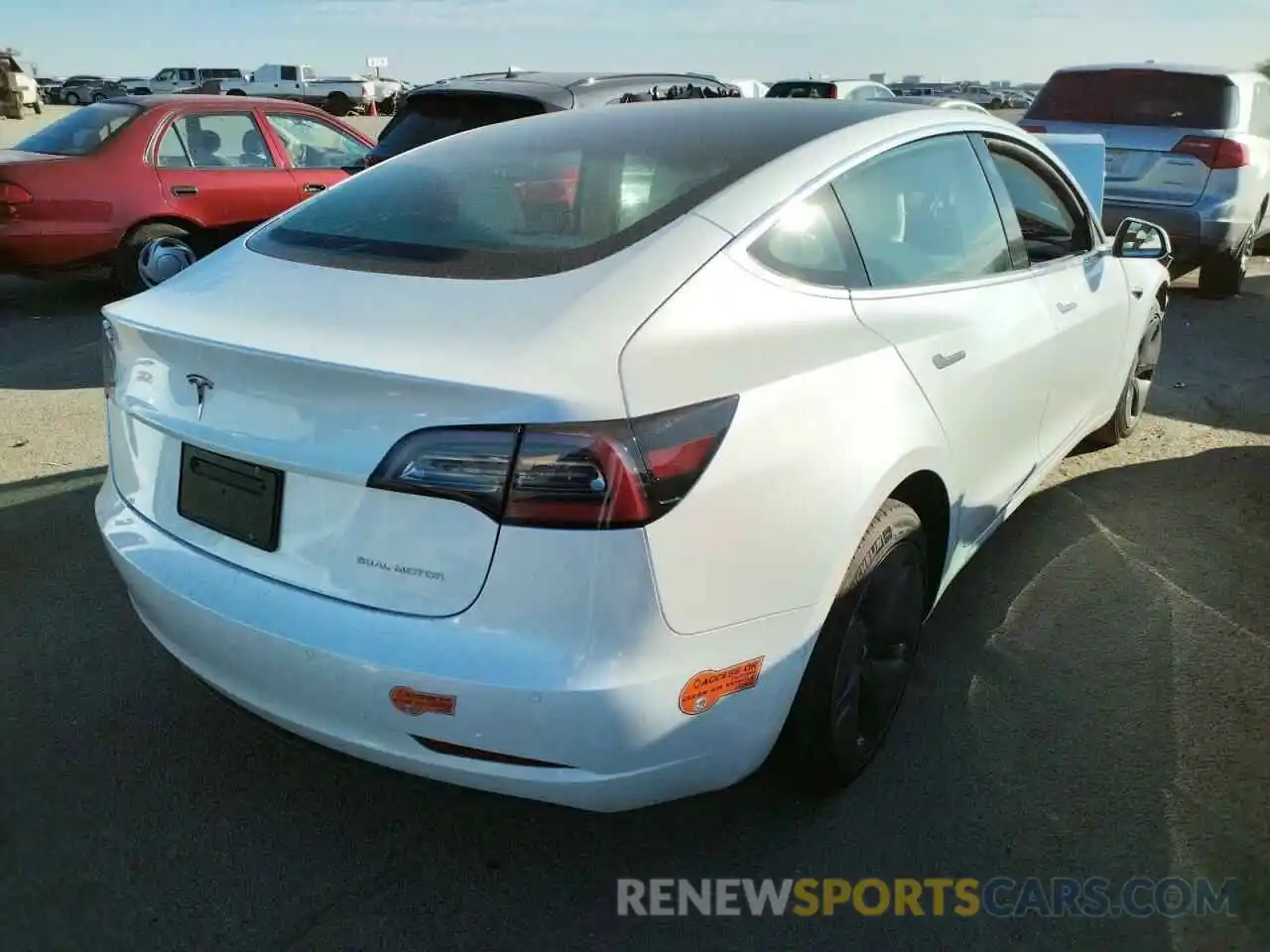 4 Photograph of a damaged car 5YJ3E1EB4LF651748 TESLA MODEL 3 2020