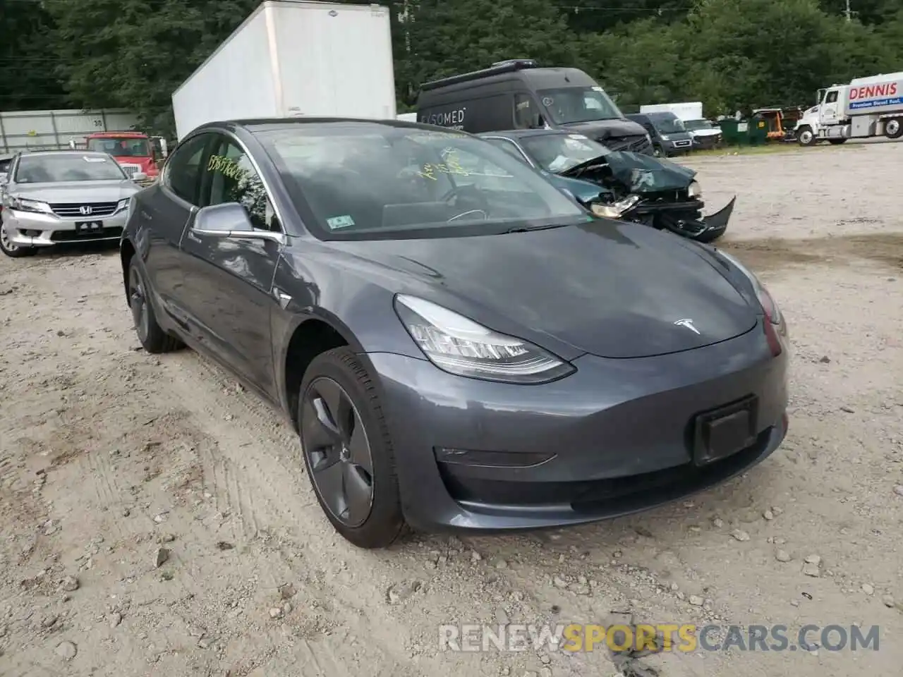 1 Photograph of a damaged car 5YJ3E1EB4LF663320 TESLA MODEL 3 2020