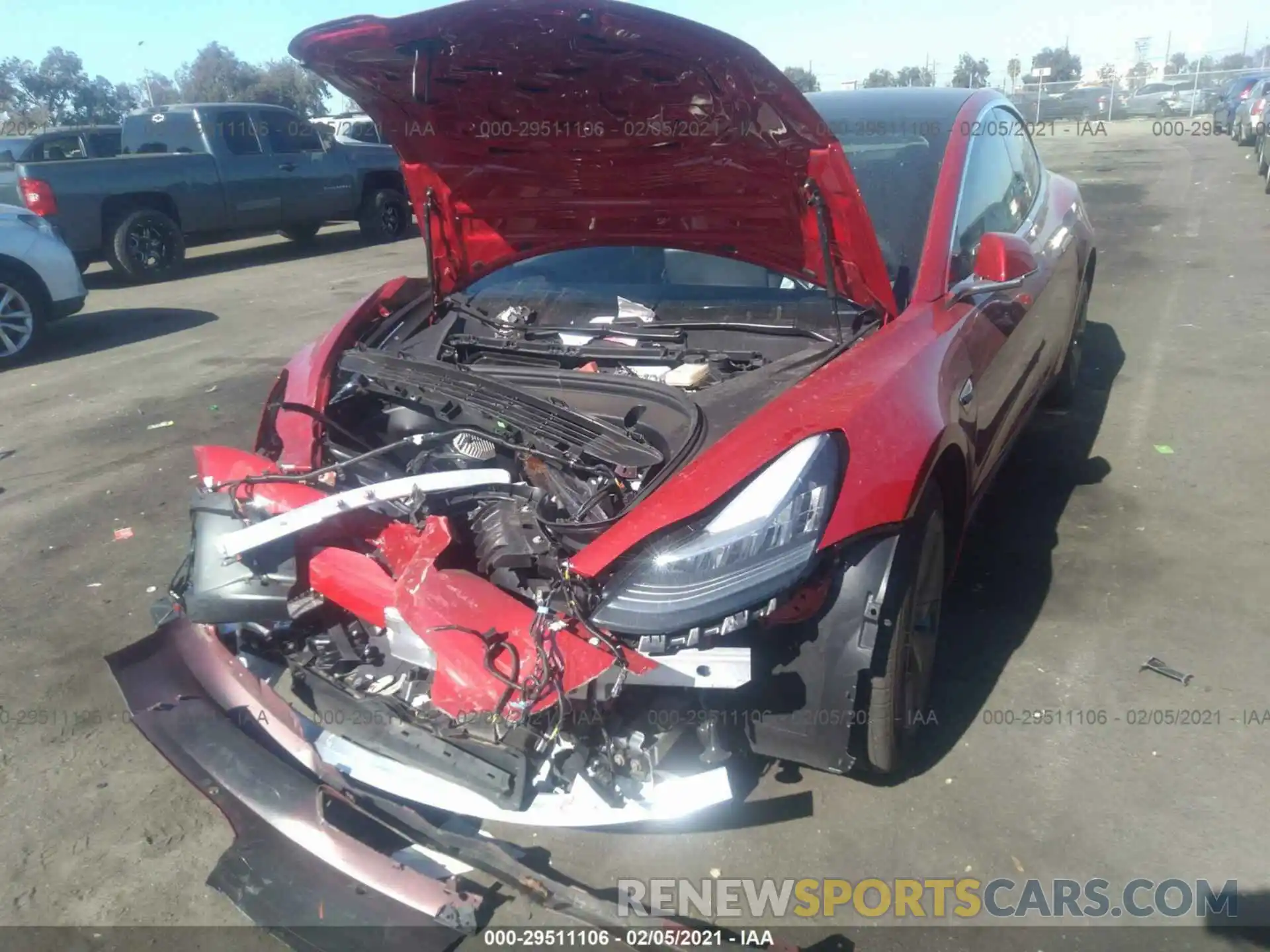 6 Photograph of a damaged car 5YJ3E1EB4LF722625 TESLA MODEL 3 2020