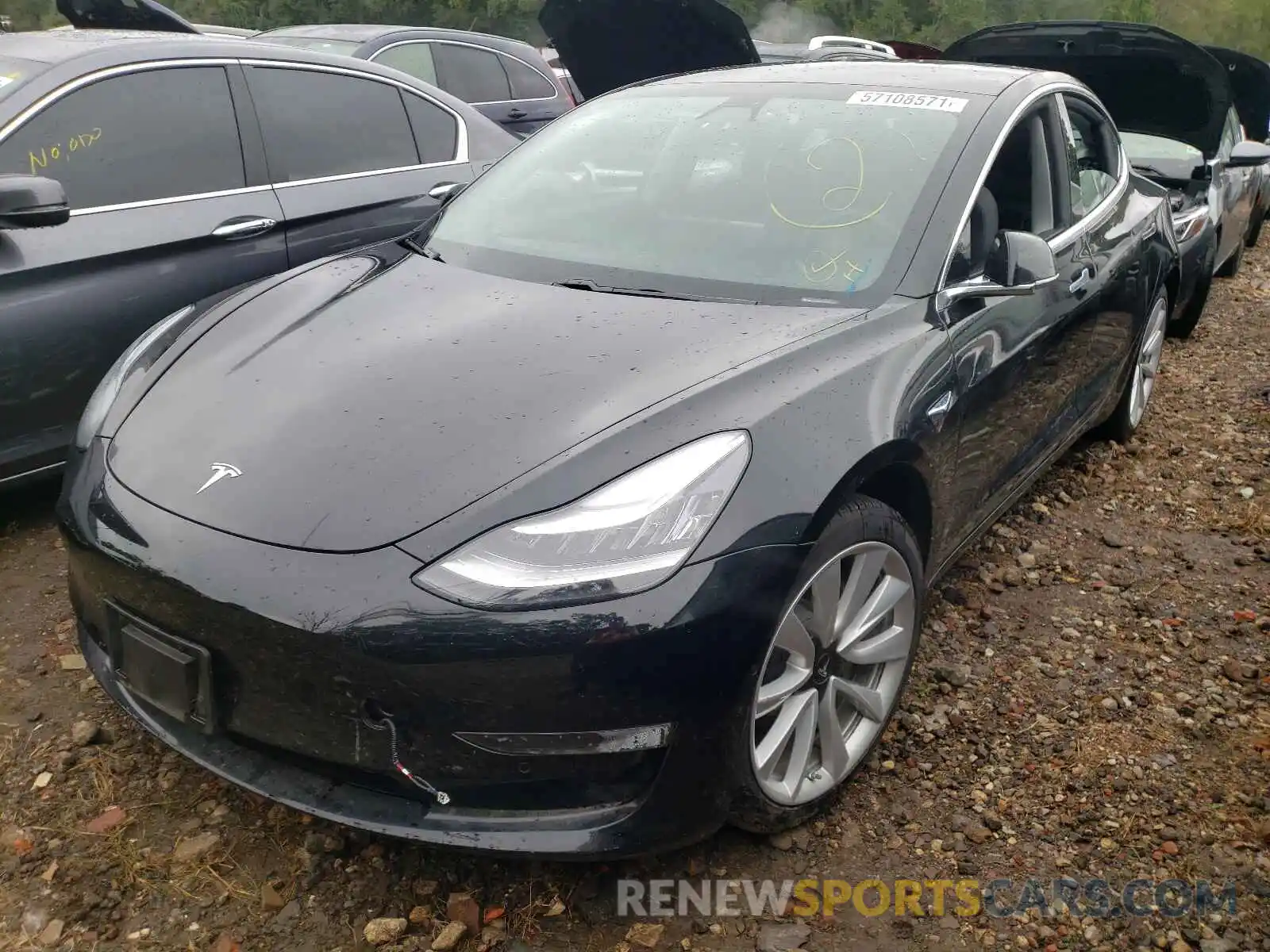 2 Photograph of a damaged car 5YJ3E1EB4LF735455 TESLA MODEL 3 2020