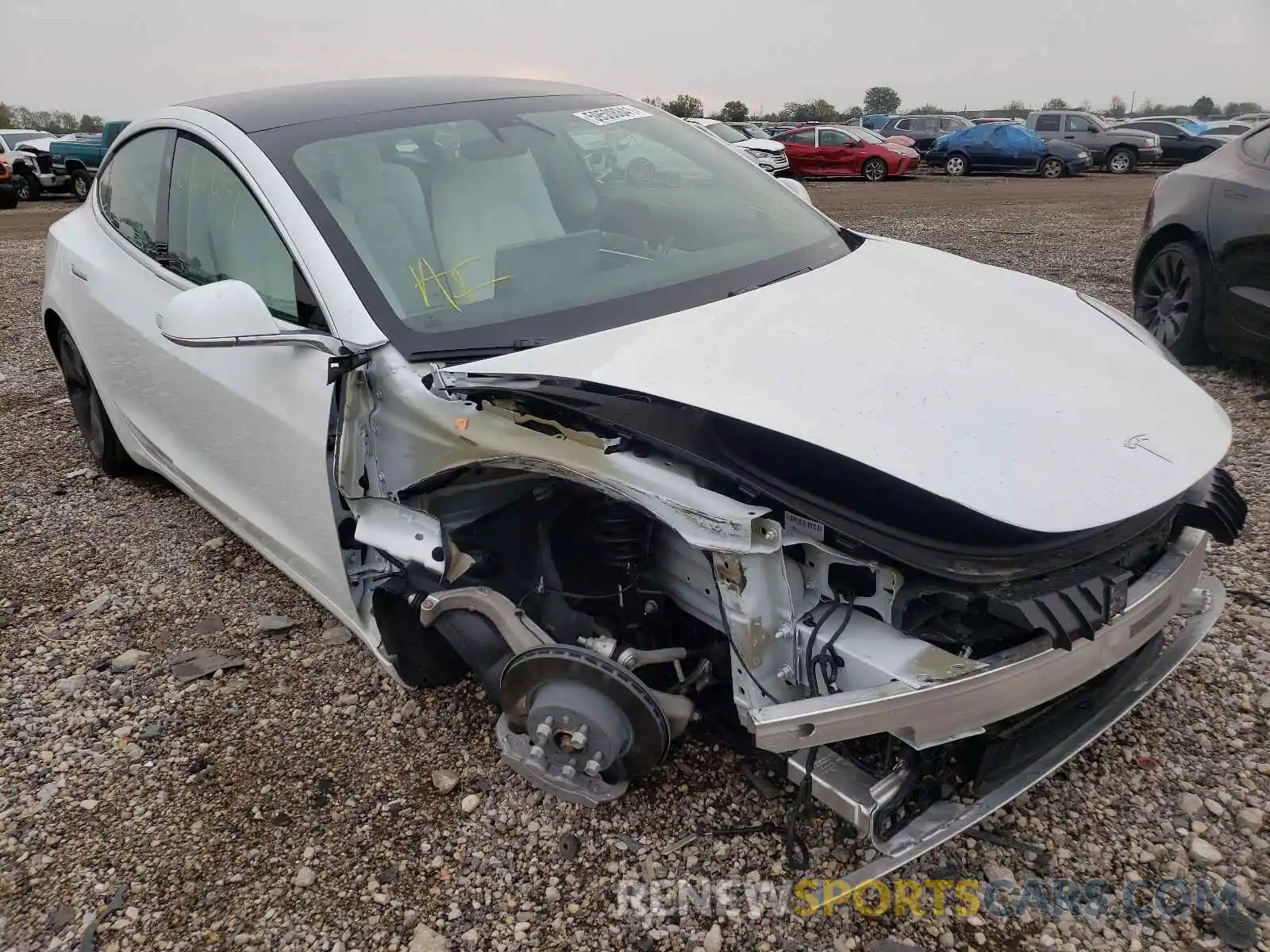 1 Photograph of a damaged car 5YJ3E1EB4LF735889 TESLA MODEL 3 2020