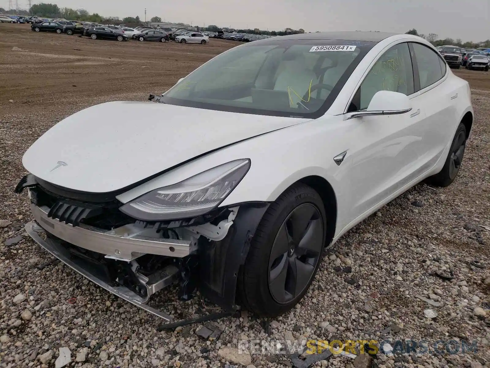 2 Photograph of a damaged car 5YJ3E1EB4LF735889 TESLA MODEL 3 2020