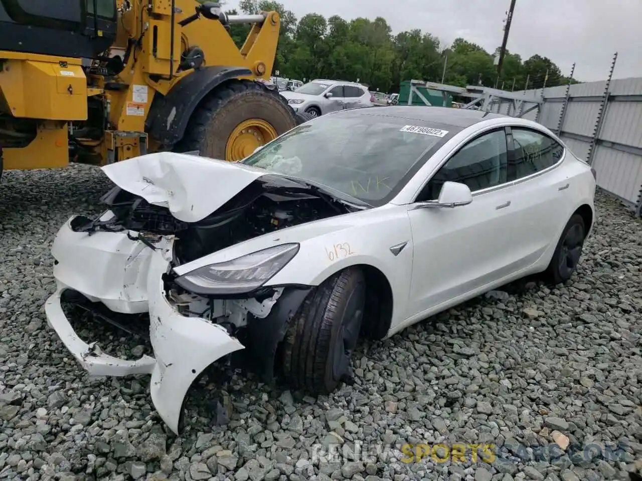 2 Photograph of a damaged car 5YJ3E1EB4LF741692 TESLA MODEL 3 2020