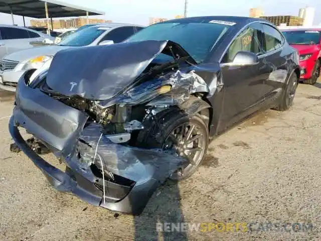 2 Photograph of a damaged car 5YJ3E1EB5LF533370 TESLA MODEL 3 2020