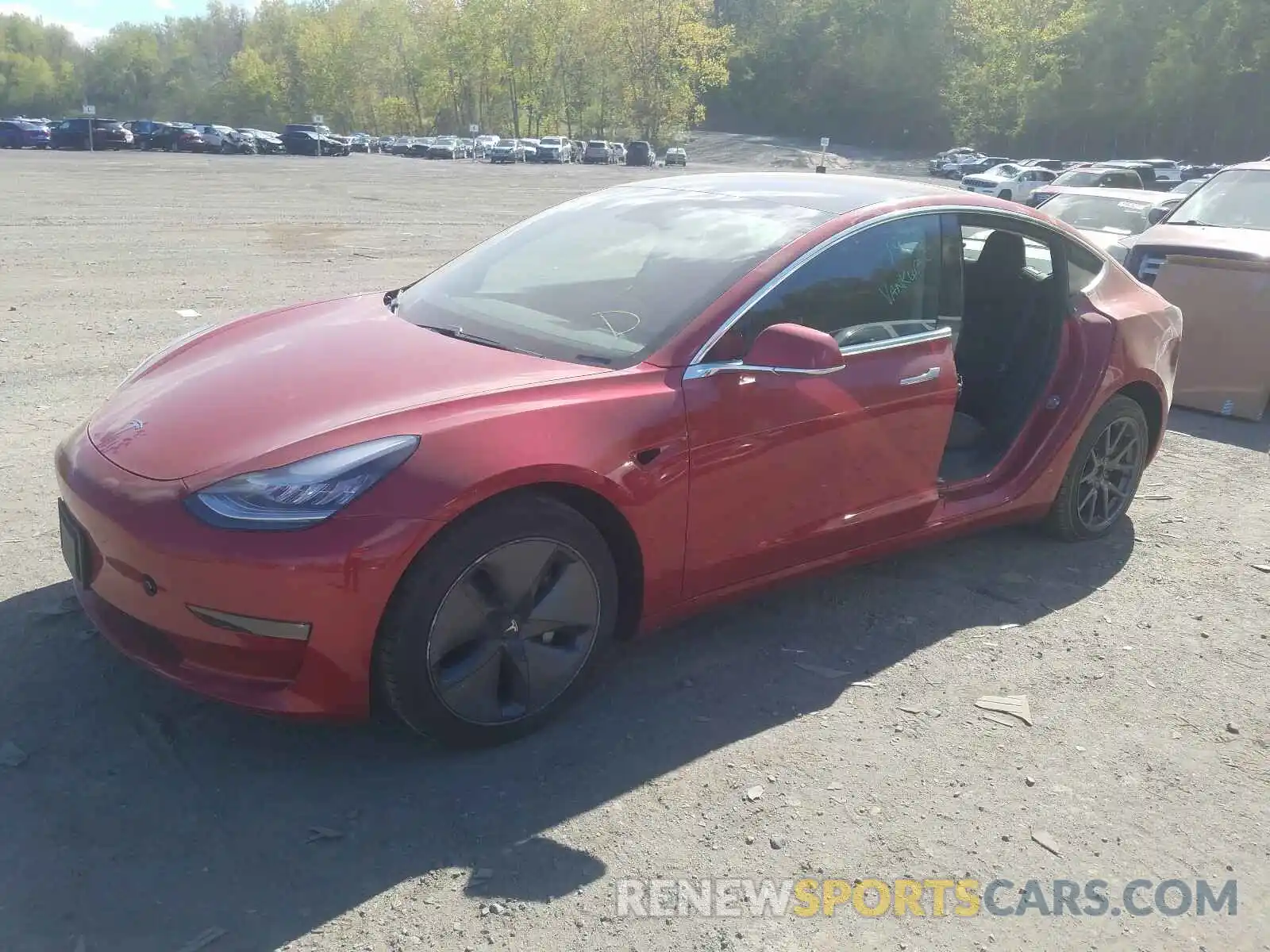 2 Photograph of a damaged car 5YJ3E1EB5LF600310 TESLA MODEL 3 2020