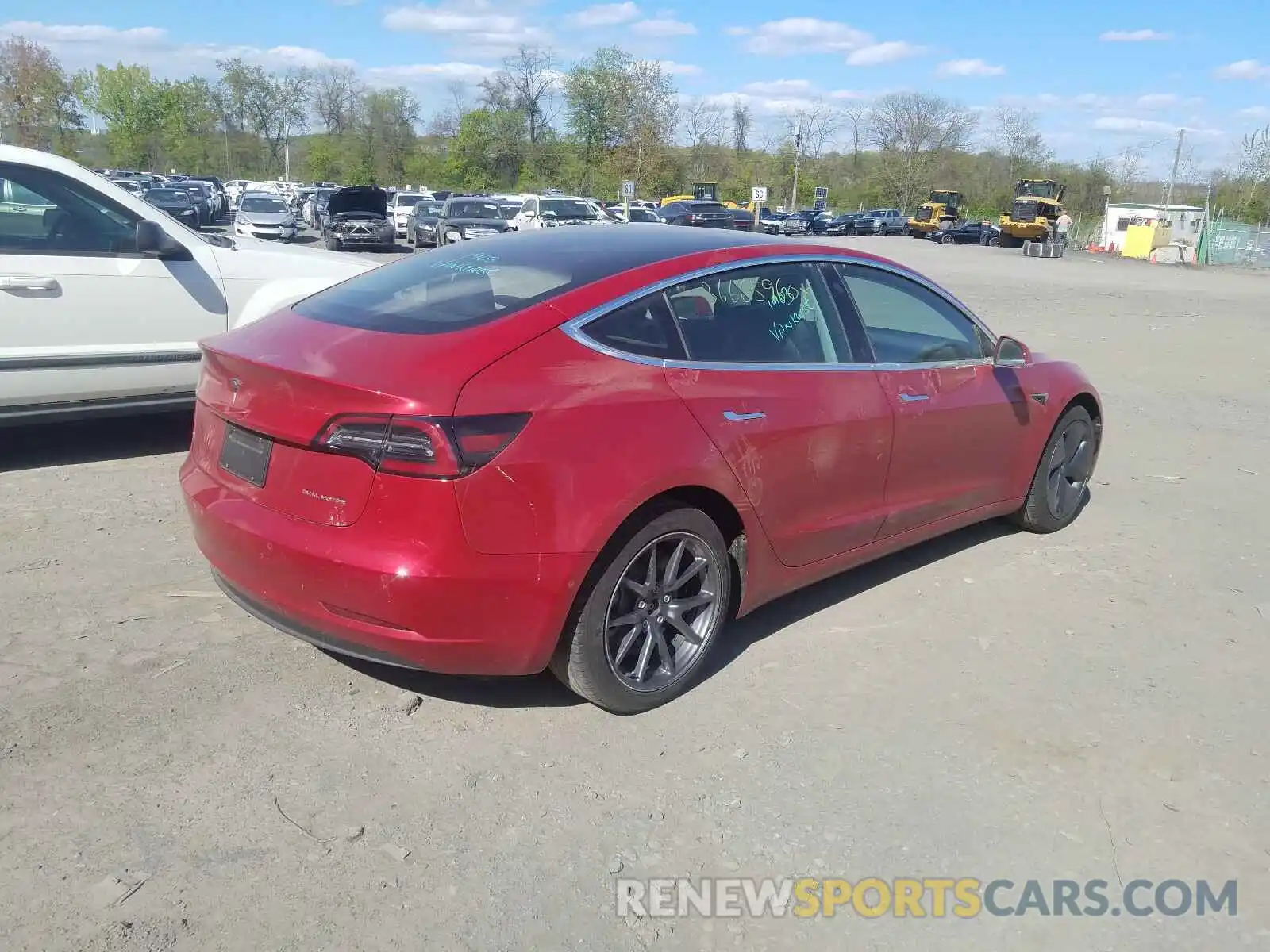 4 Photograph of a damaged car 5YJ3E1EB5LF600310 TESLA MODEL 3 2020