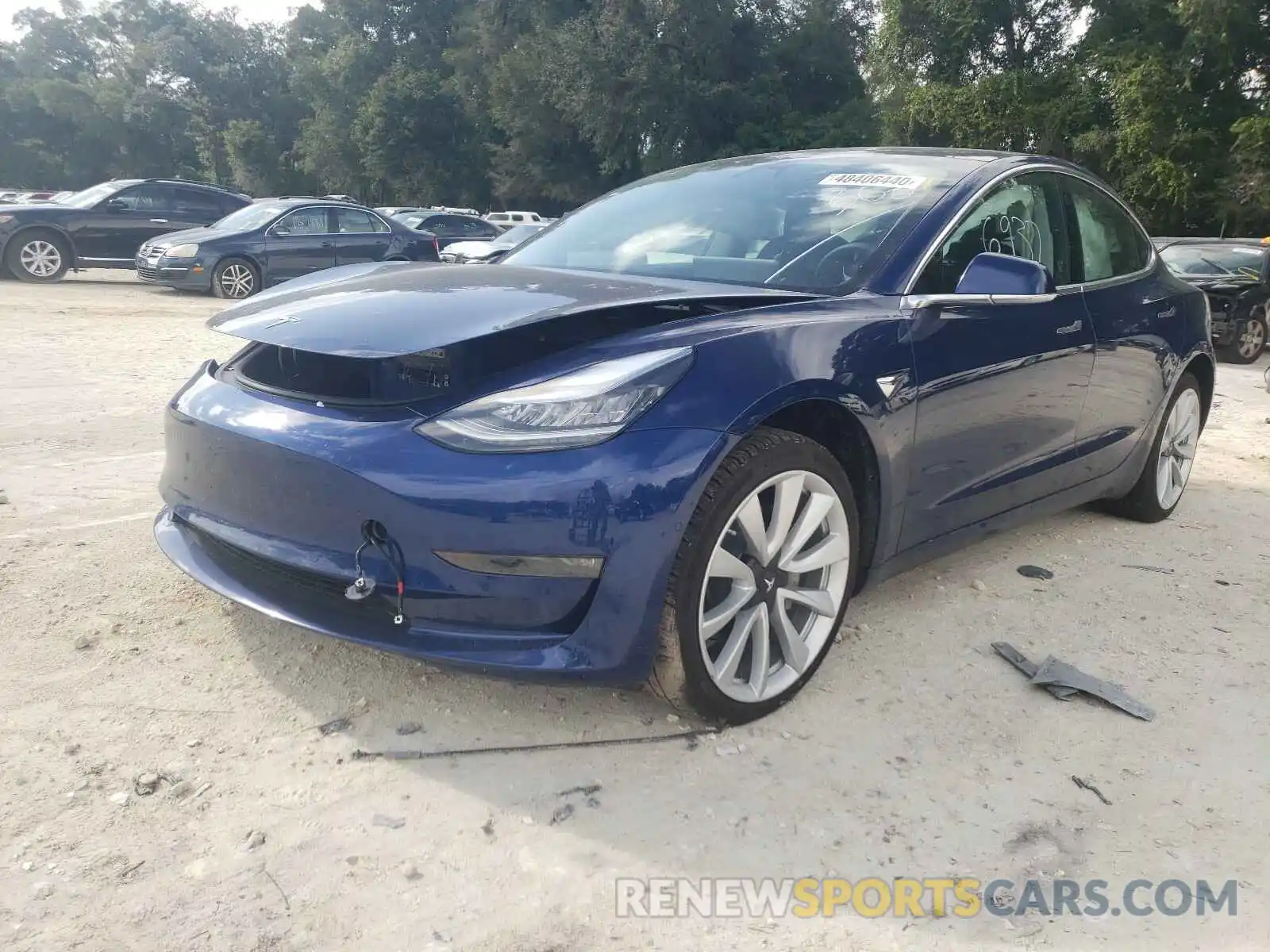 2 Photograph of a damaged car 5YJ3E1EB5LF620573 TESLA MODEL 3 2020