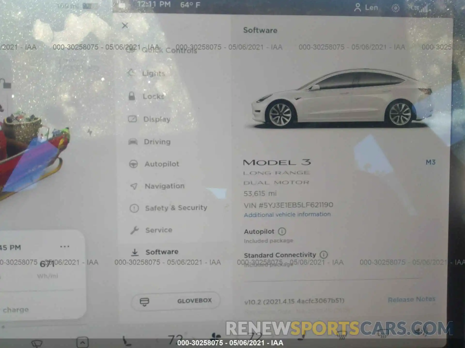 7 Photograph of a damaged car 5YJ3E1EB5LF621190 TESLA MODEL 3 2020