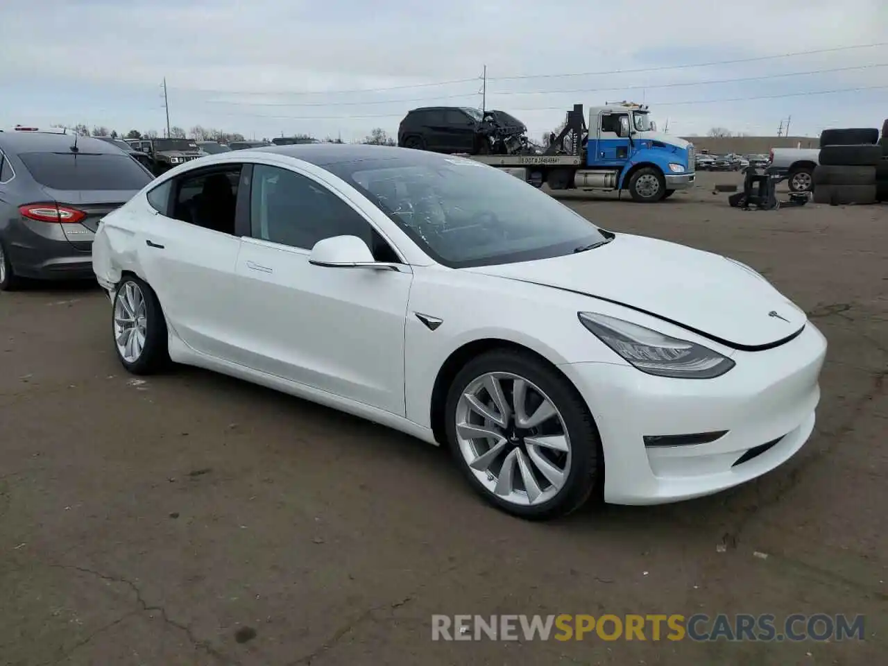 4 Photograph of a damaged car 5YJ3E1EB5LF621237 TESLA MODEL 3 2020