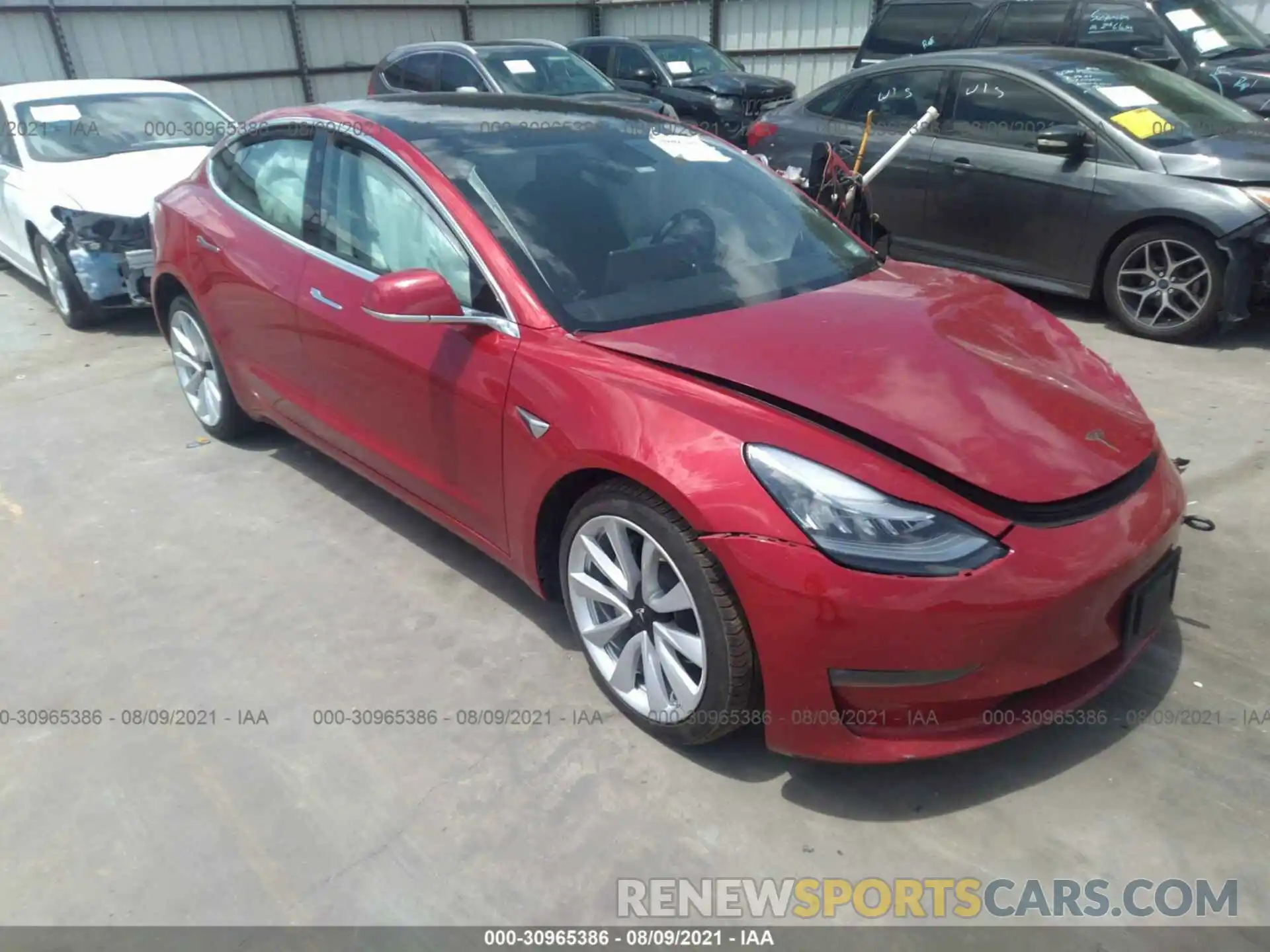 1 Фотография поврежденного автомобиля 5YJ3E1EB5LF628320 TESLA MODEL 3 2020