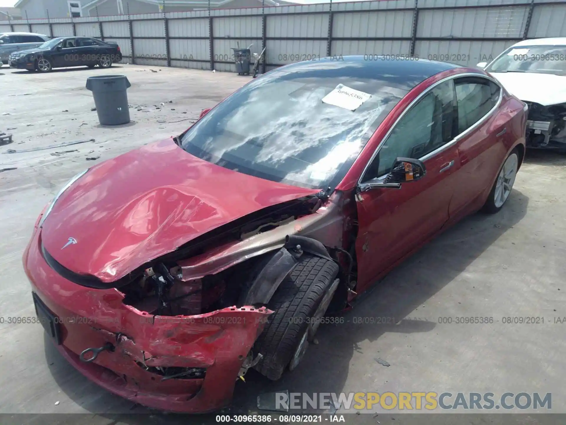 2 Photograph of a damaged car 5YJ3E1EB5LF628320 TESLA MODEL 3 2020