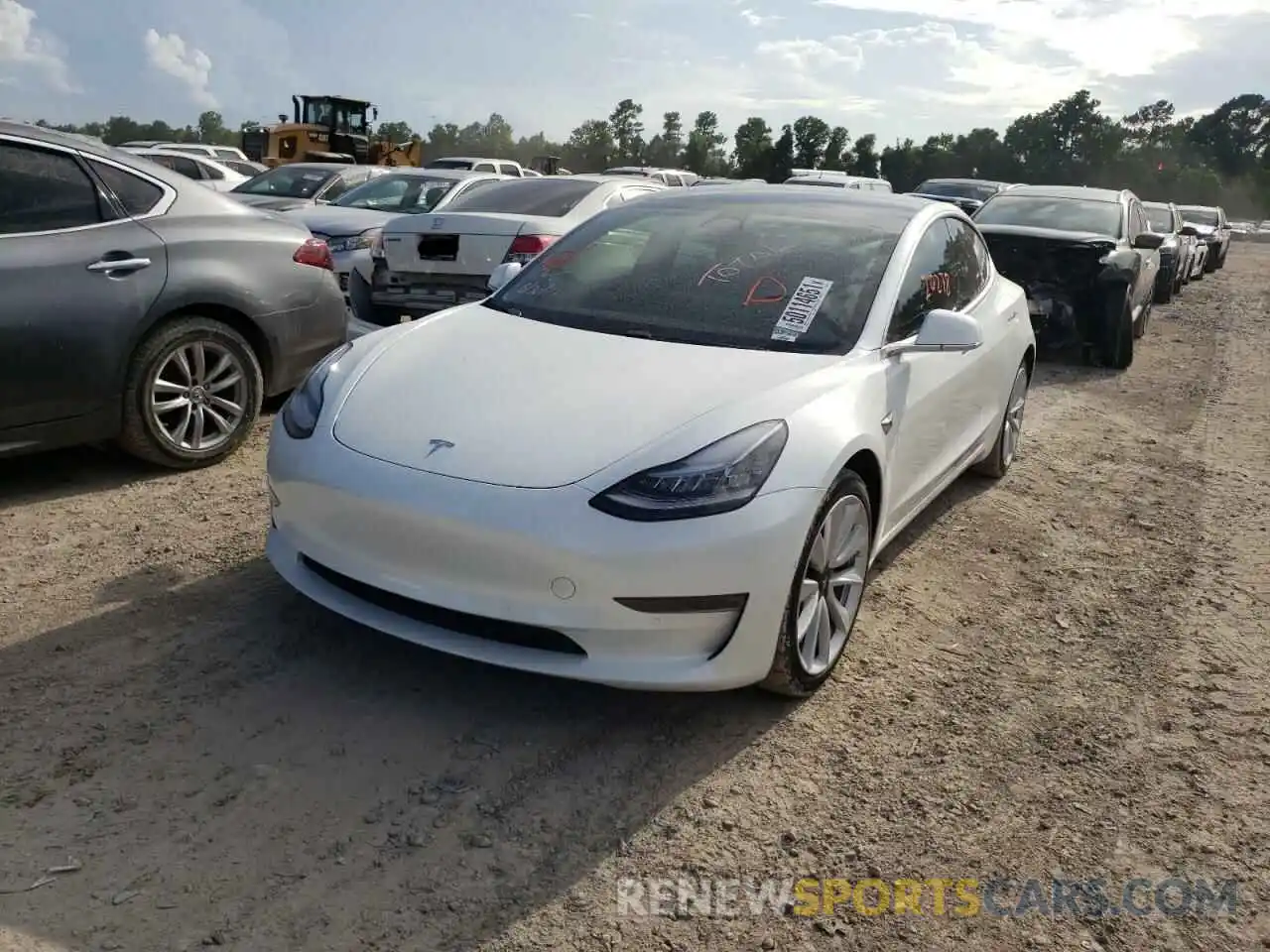 2 Photograph of a damaged car 5YJ3E1EB5LF628544 TESLA MODEL 3 2020