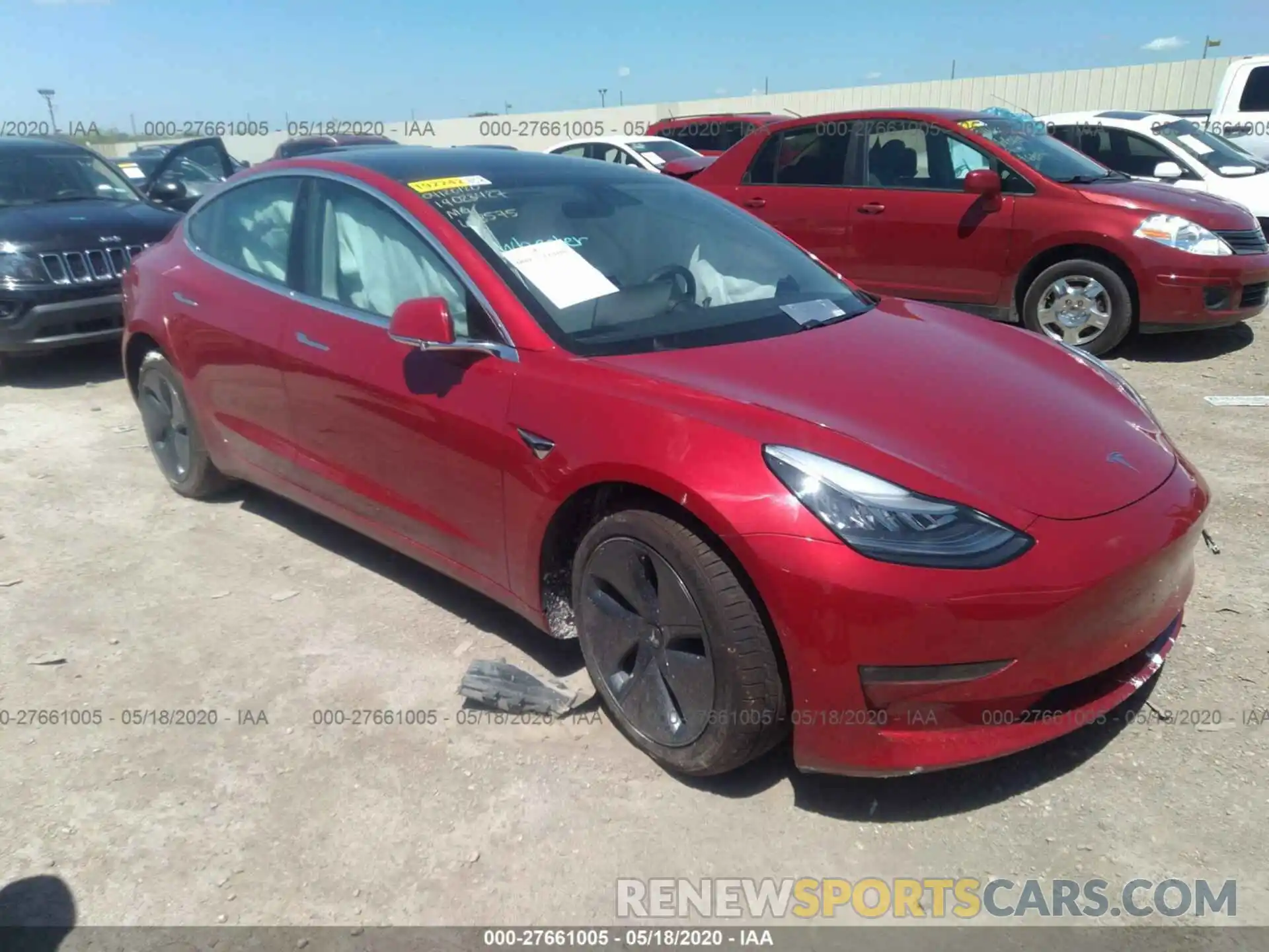 1 Photograph of a damaged car 5YJ3E1EB5LF628575 TESLA MODEL 3 2020