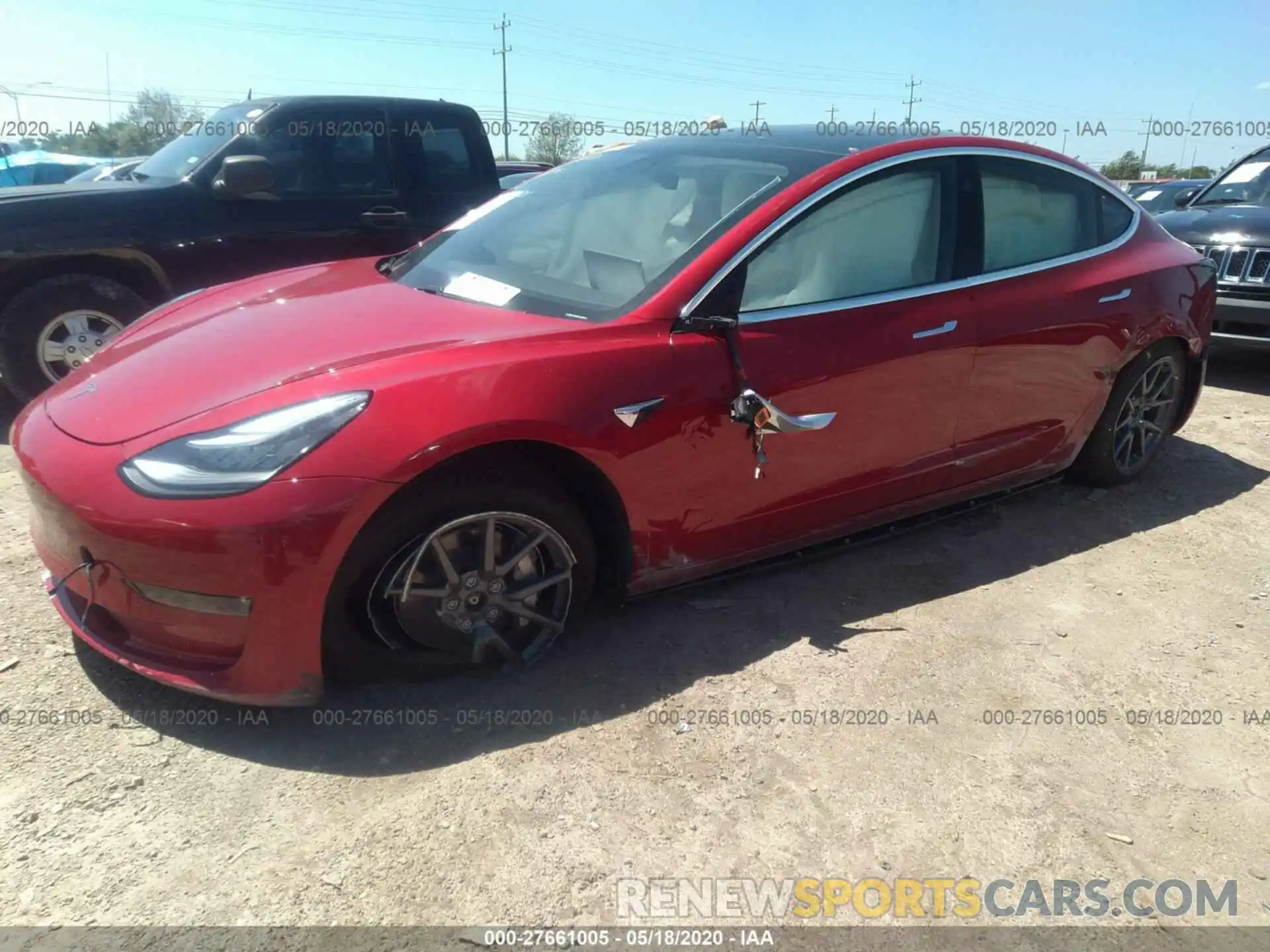 2 Photograph of a damaged car 5YJ3E1EB5LF628575 TESLA MODEL 3 2020