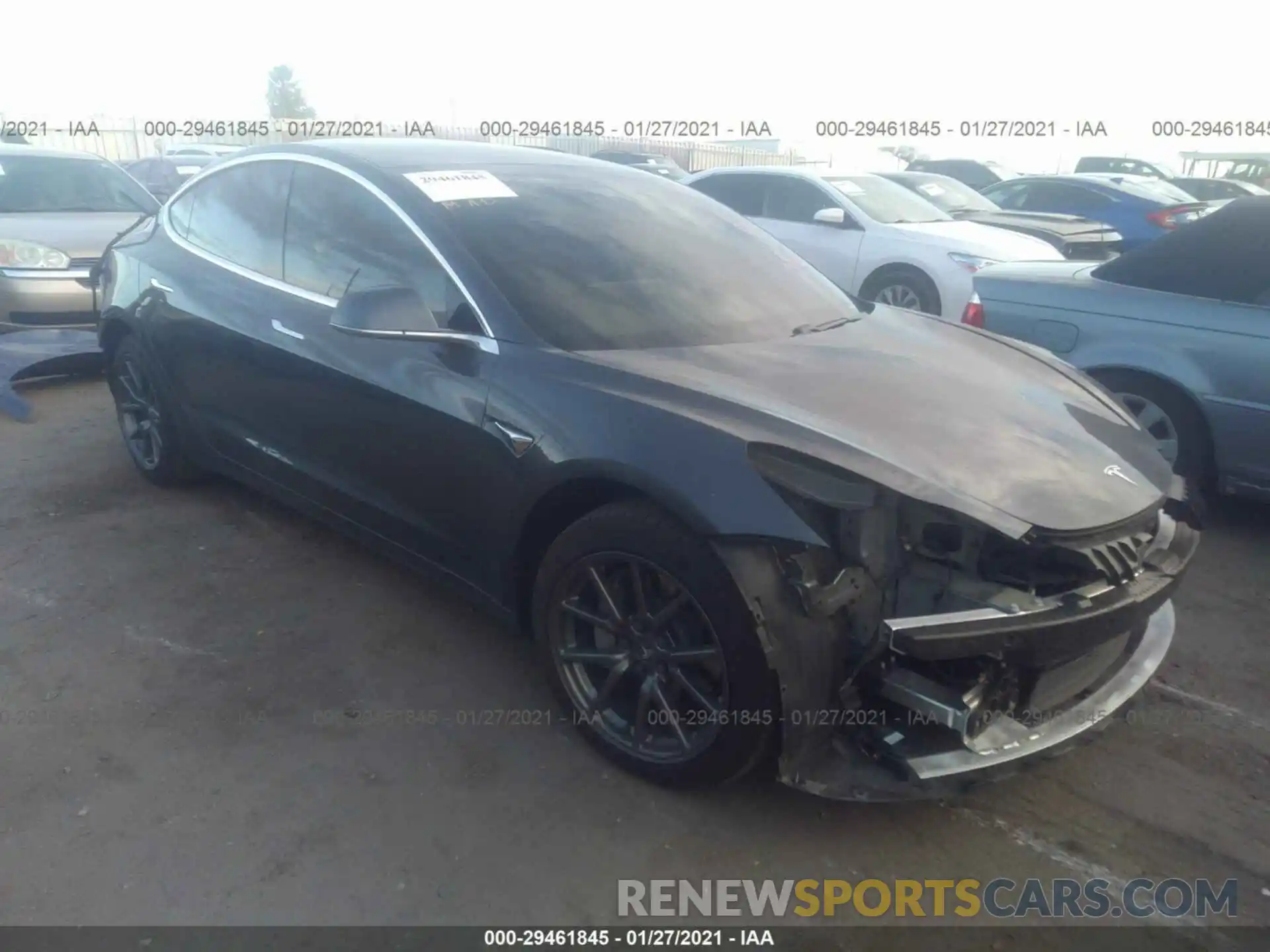 1 Photograph of a damaged car 5YJ3E1EB5LF635543 TESLA MODEL 3 2020