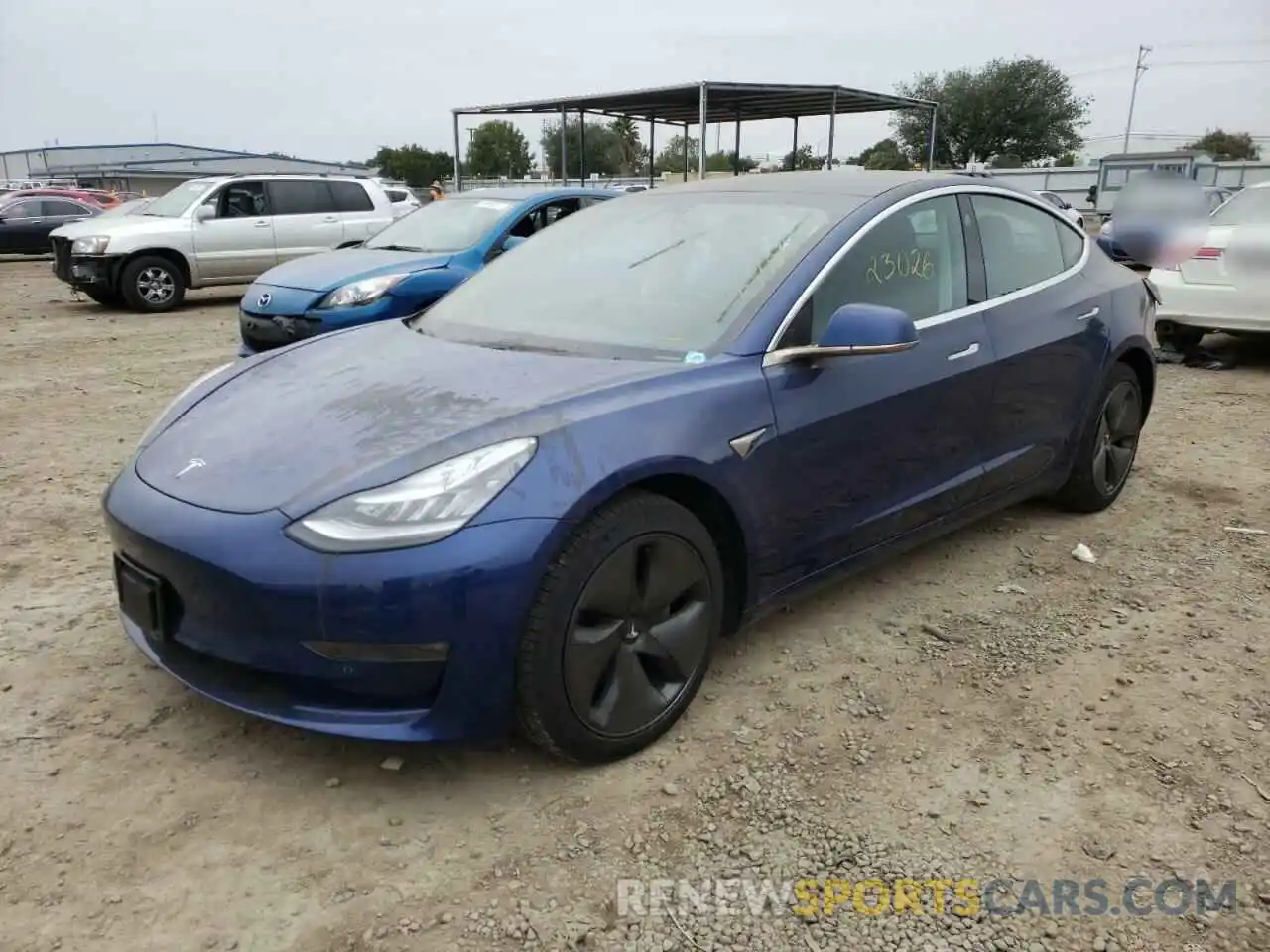 2 Photograph of a damaged car 5YJ3E1EB5LF636305 TESLA MODEL 3 2020