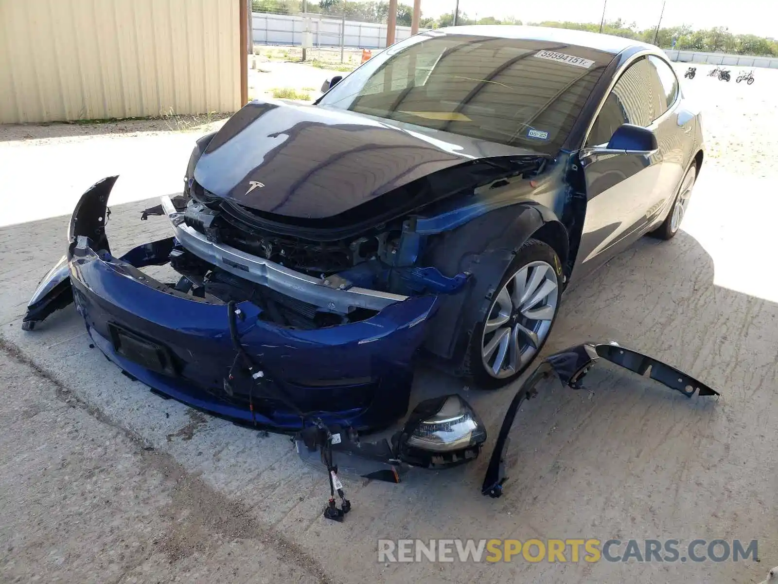 2 Photograph of a damaged car 5YJ3E1EB5LF638409 TESLA MODEL 3 2020