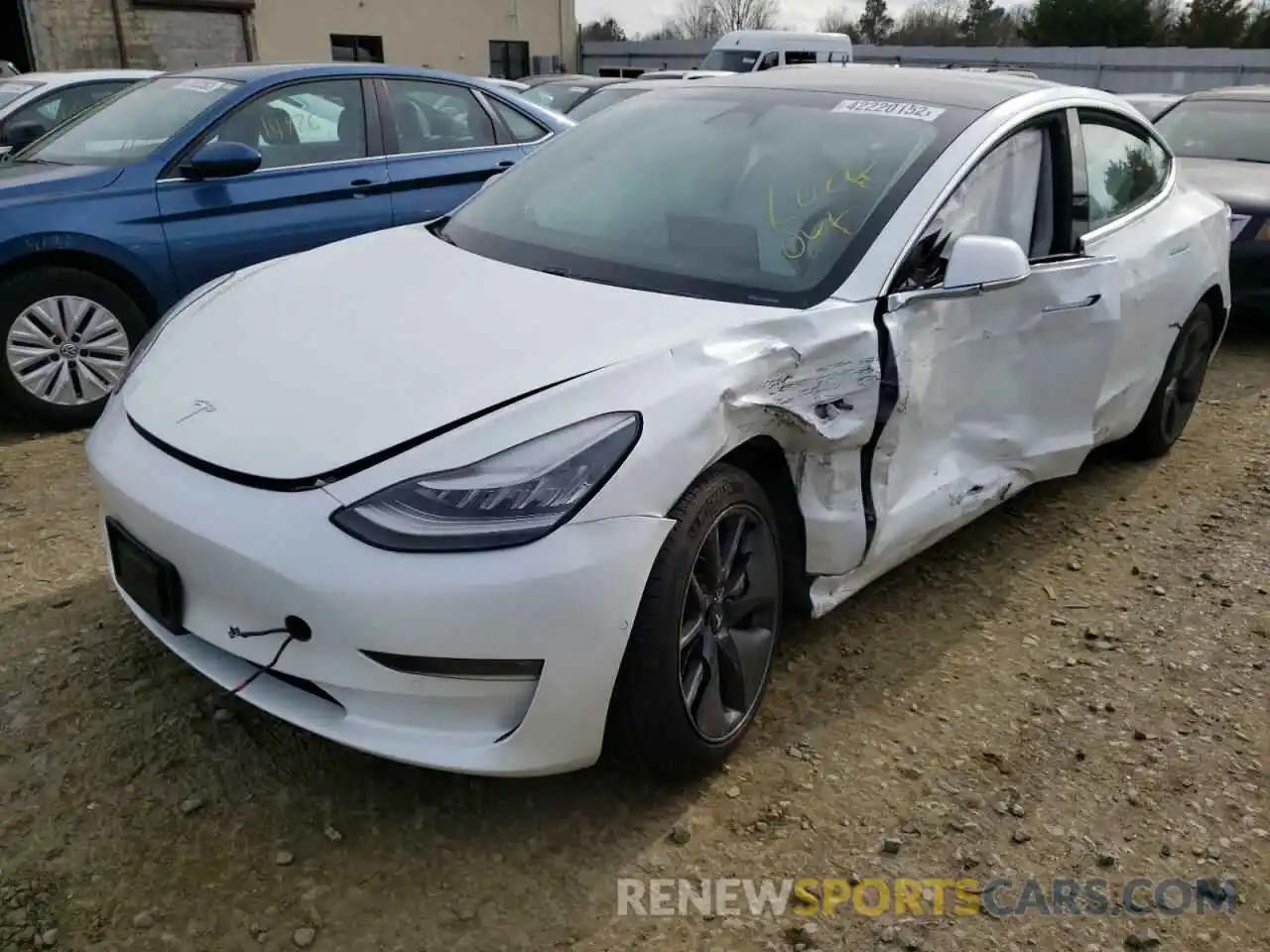 2 Photograph of a damaged car 5YJ3E1EB5LF639690 TESLA MODEL 3 2020