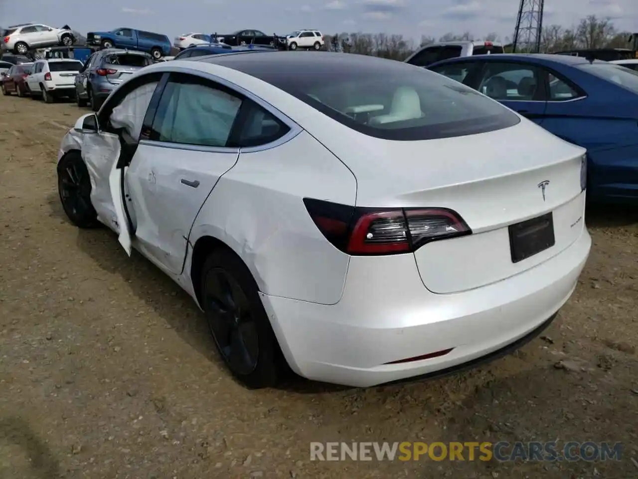 3 Photograph of a damaged car 5YJ3E1EB5LF639690 TESLA MODEL 3 2020