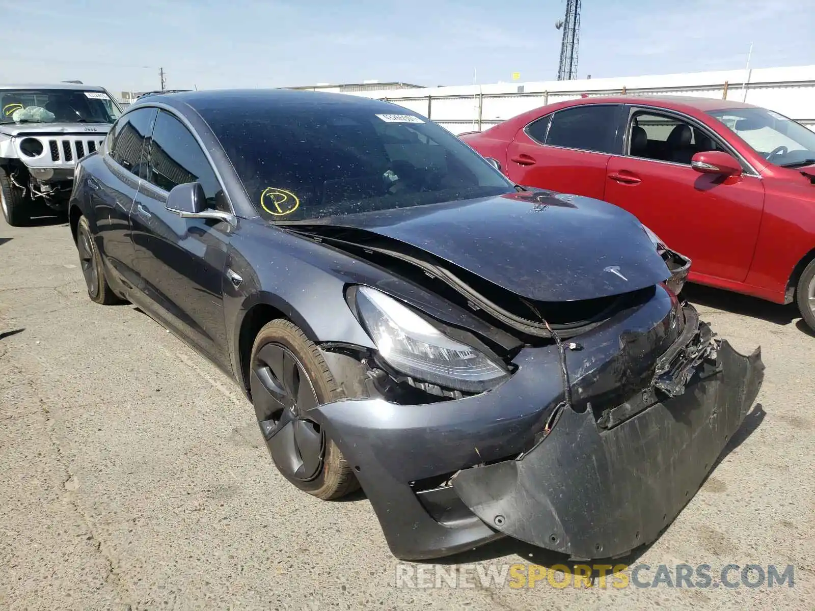 1 Photograph of a damaged car 5YJ3E1EB5LF646025 TESLA MODEL 3 2020