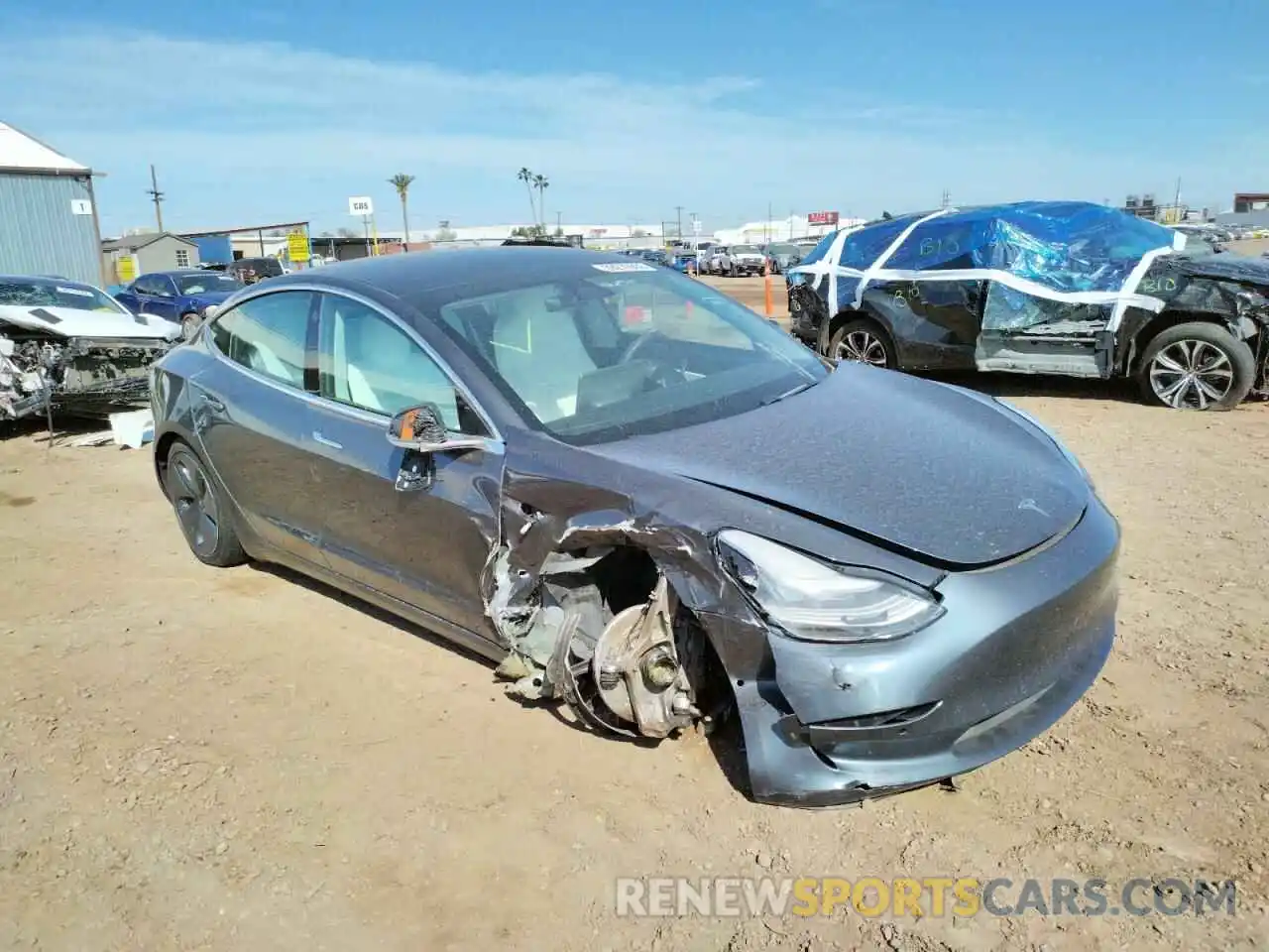 1 Photograph of a damaged car 5YJ3E1EB5LF651371 TESLA MODEL 3 2020