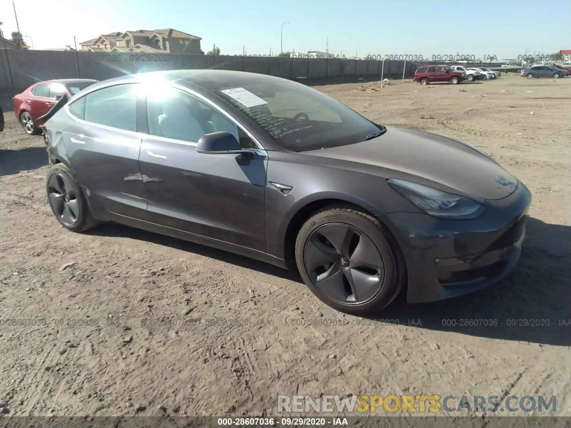 1 Photograph of a damaged car 5YJ3E1EB5LF651385 TESLA MODEL 3 2020