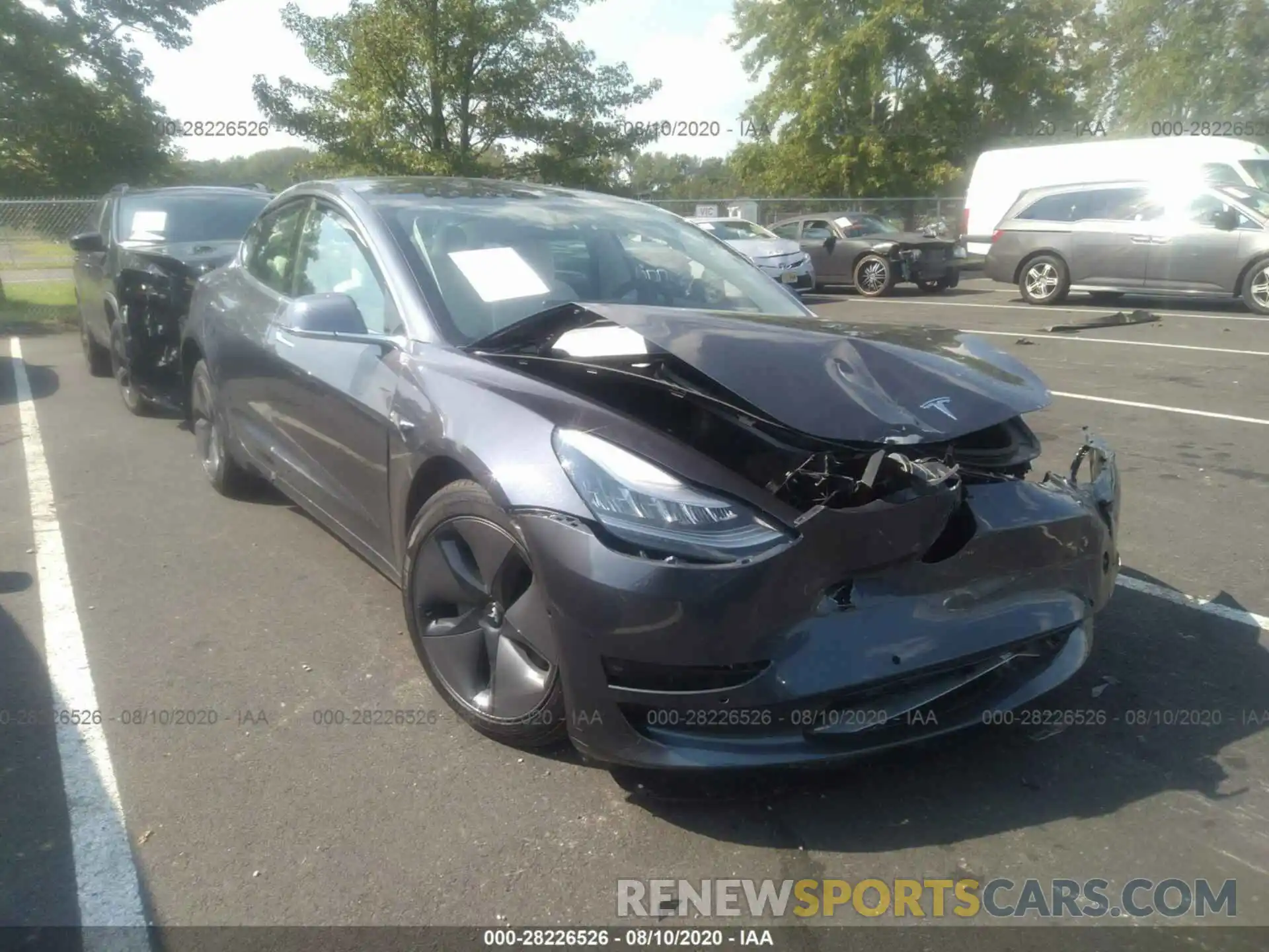 1 Photograph of a damaged car 5YJ3E1EB5LF667991 TESLA MODEL 3 2020