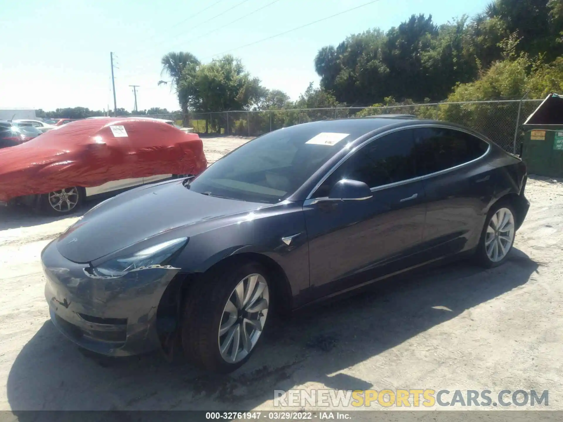 2 Photograph of a damaged car 5YJ3E1EB5LF668008 TESLA MODEL 3 2020