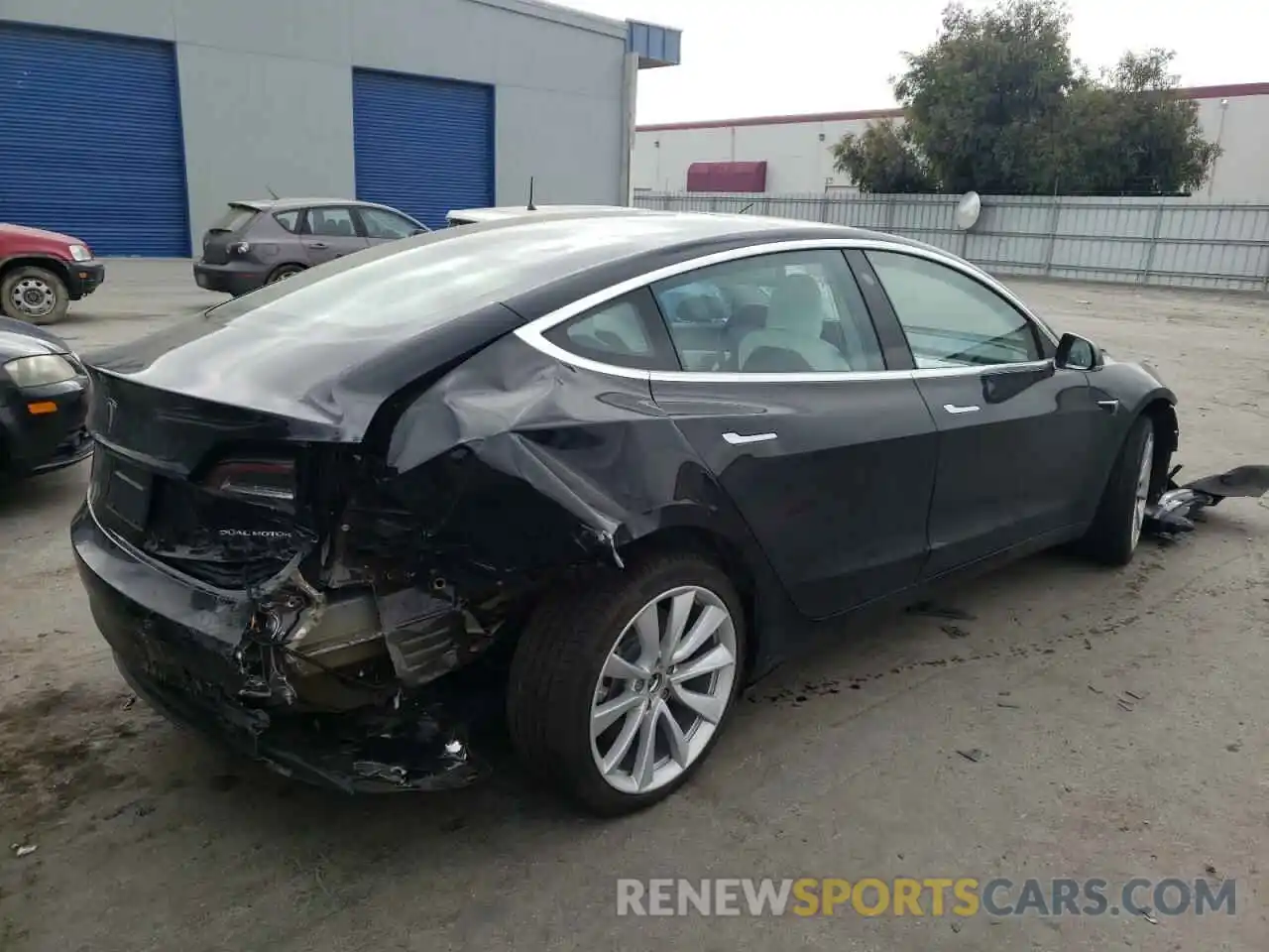 4 Photograph of a damaged car 5YJ3E1EB5LF742706 TESLA MODEL 3 2020