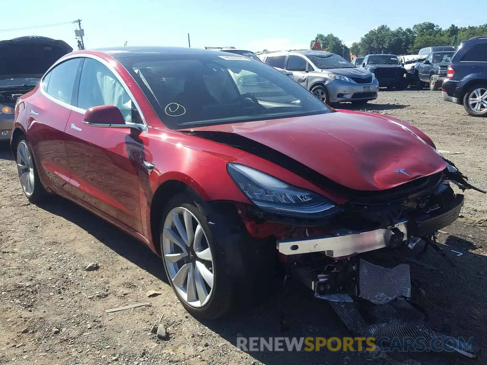 1 Photograph of a damaged car 5YJ3E1EB5LF746710 TESLA MODEL 3 2020