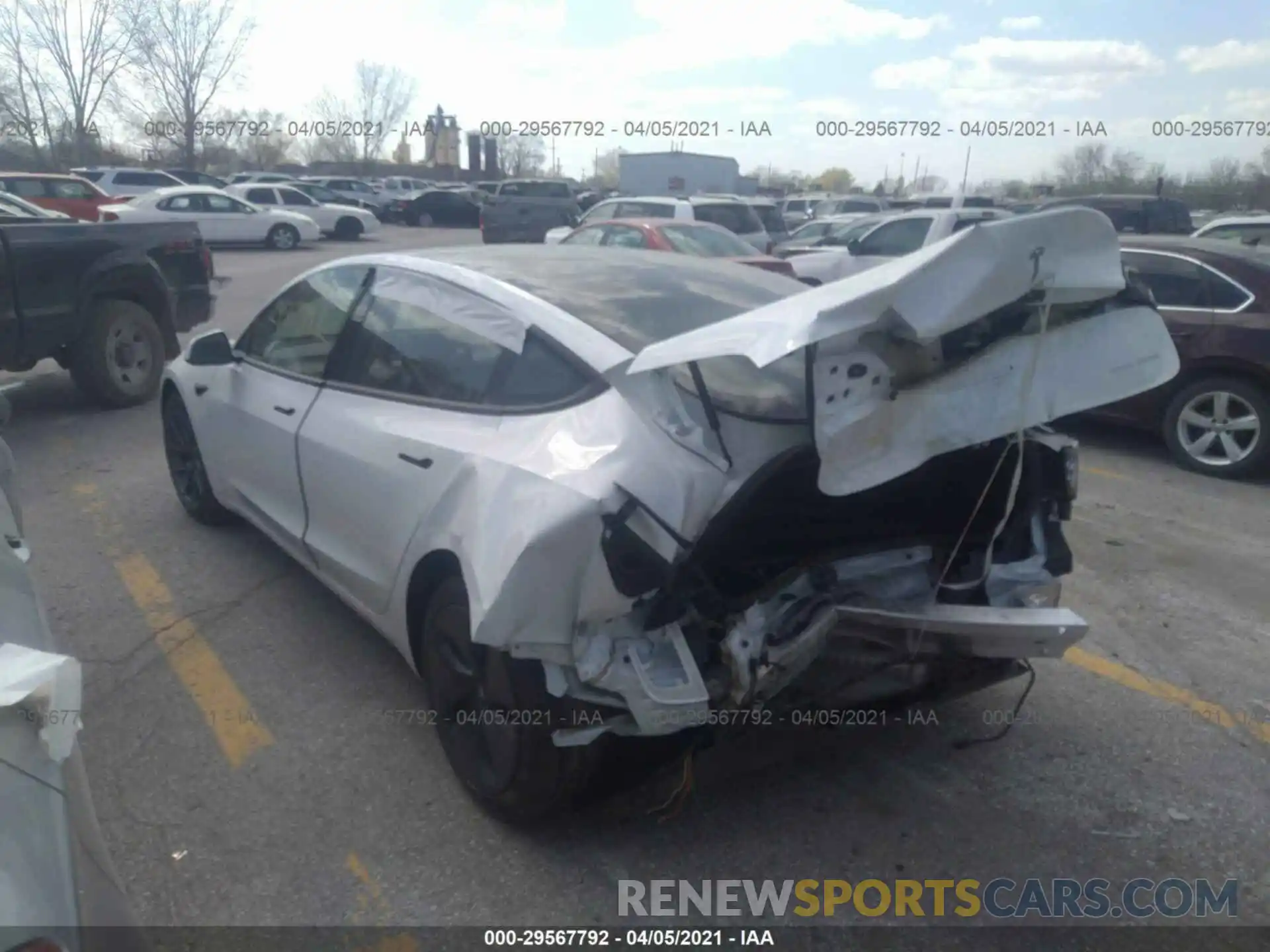 3 Photograph of a damaged car 5YJ3E1EB5LF787189 TESLA MODEL 3 2020