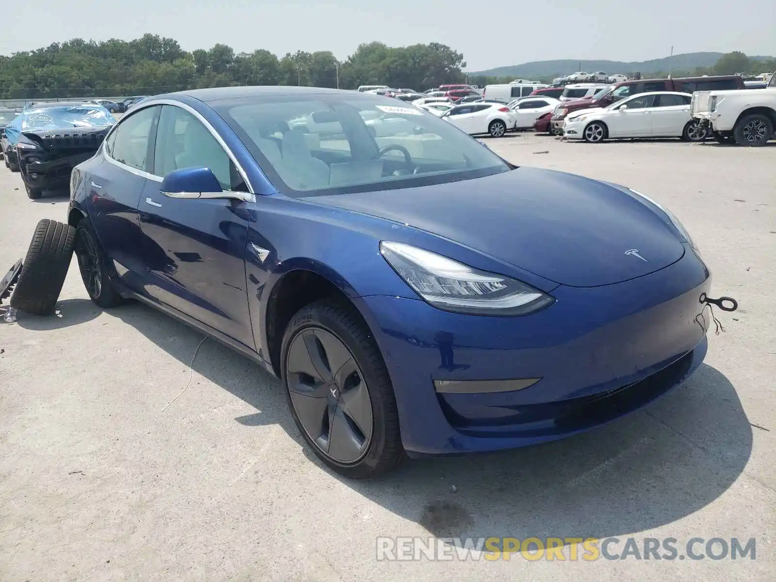 1 Photograph of a damaged car 5YJ3E1EB5LF791274 TESLA MODEL 3 2020