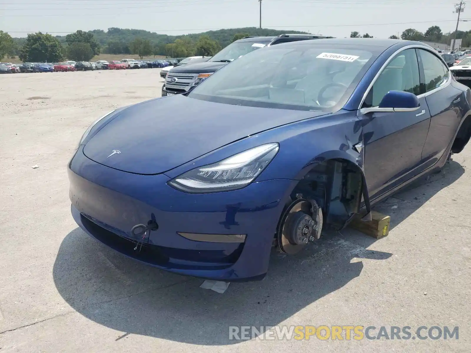 2 Photograph of a damaged car 5YJ3E1EB5LF791274 TESLA MODEL 3 2020