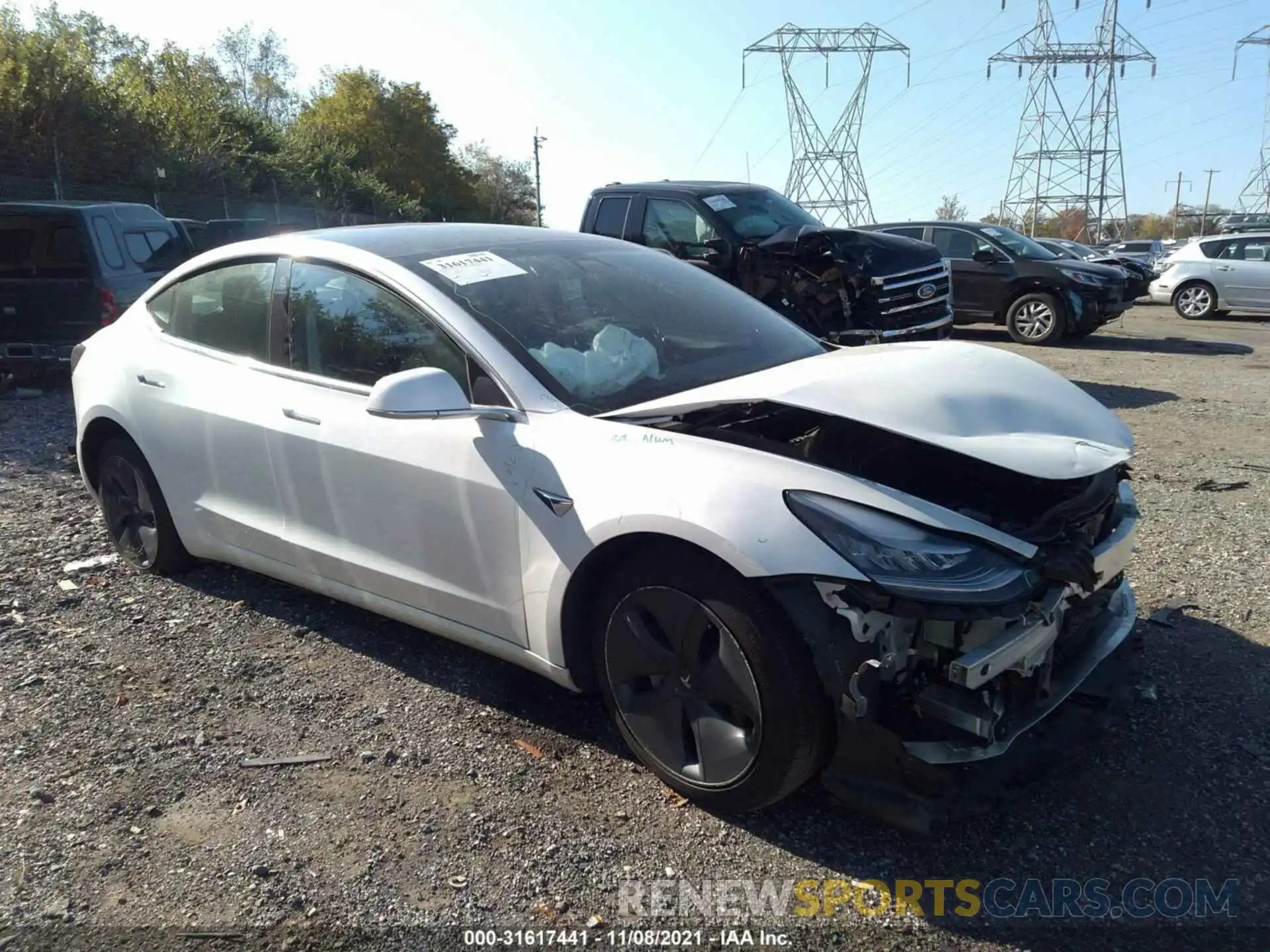 1 Photograph of a damaged car 5YJ3E1EB5LF795146 TESLA MODEL 3 2020