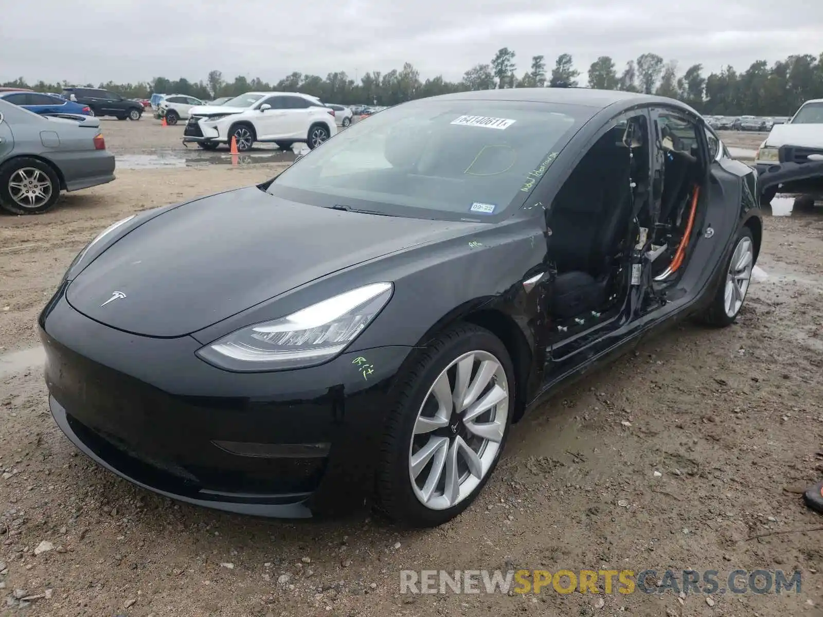 2 Photograph of a damaged car 5YJ3E1EB5LF795311 TESLA MODEL 3 2020