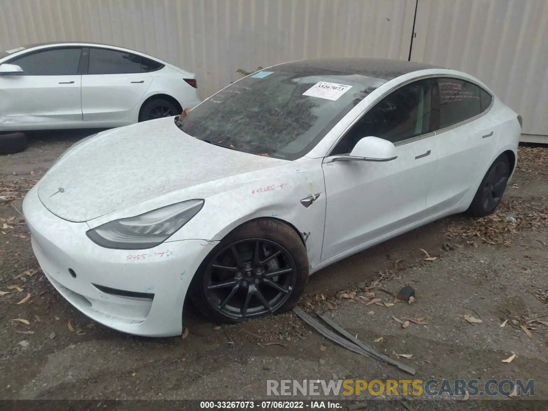 2 Photograph of a damaged car 5YJ3E1EB5LF800488 TESLA MODEL 3 2020